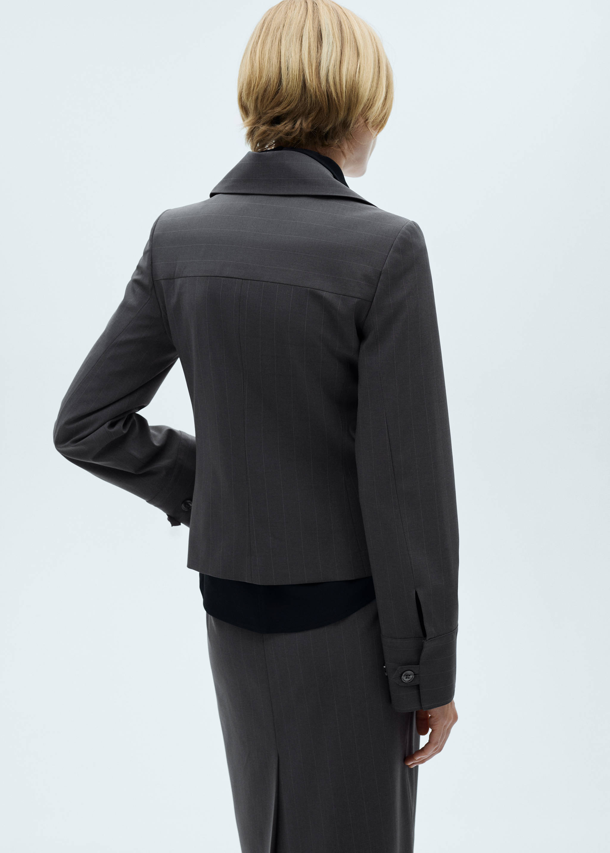 Veste rayures double fermeture Éclair - Verso de l’article