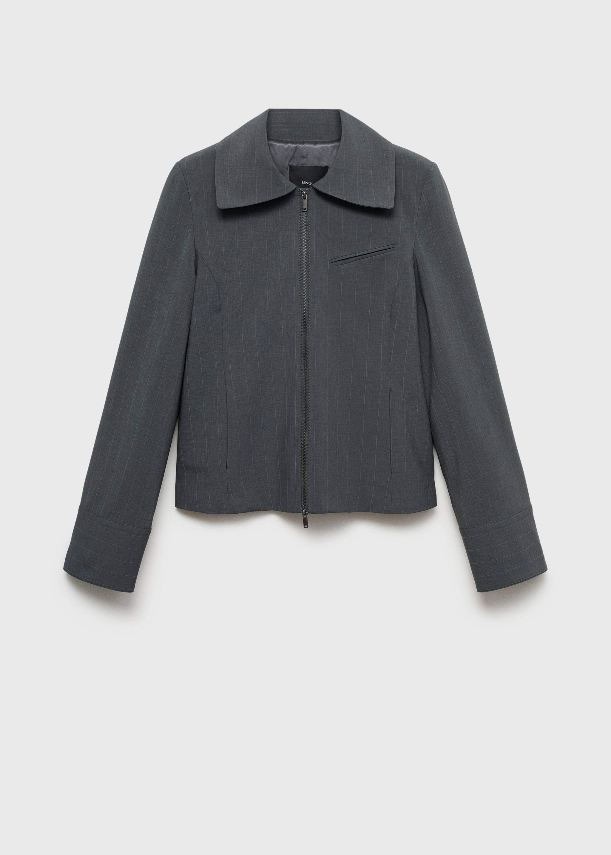 Striped jacket with double zip - Article without model
