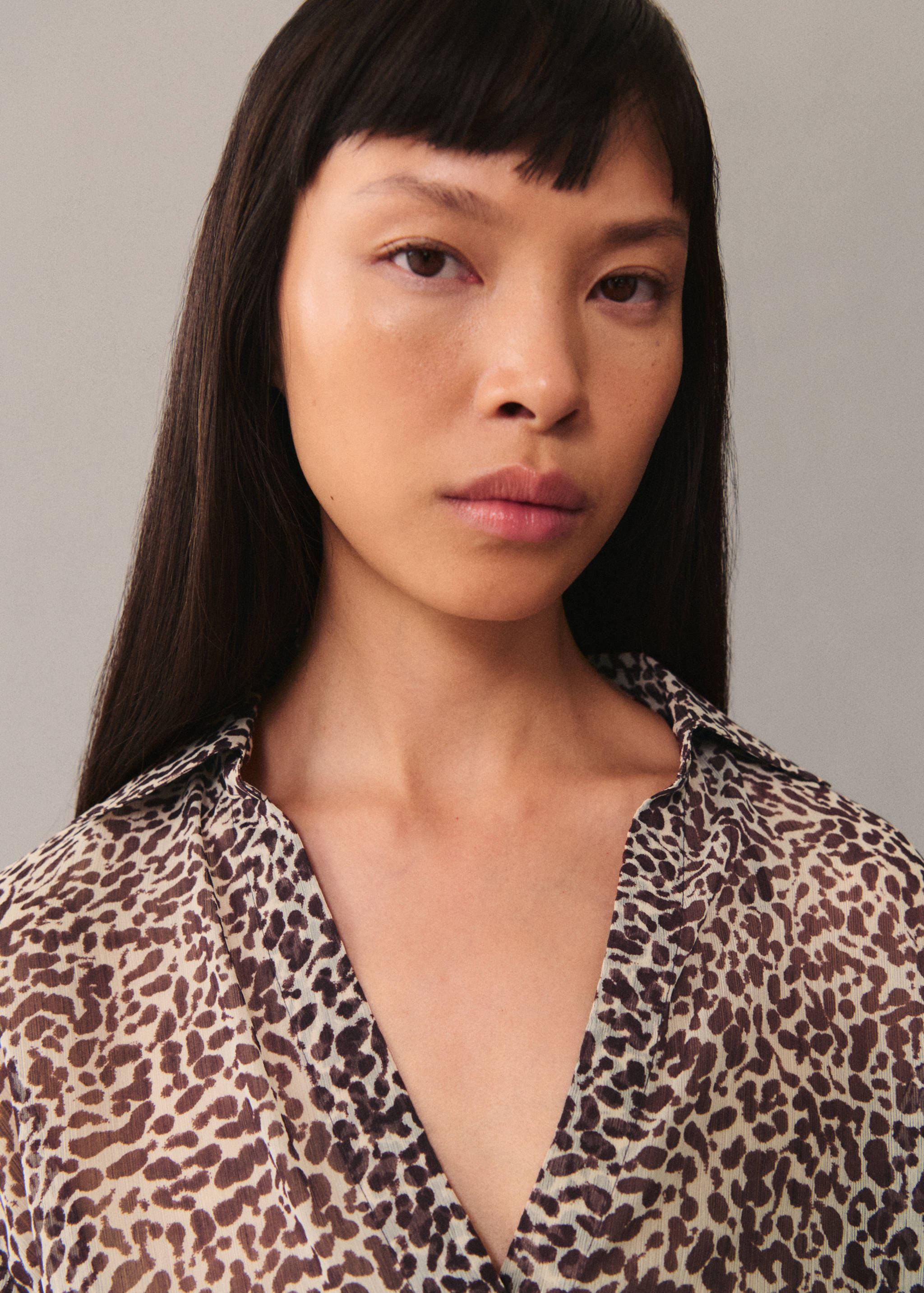 Fluid leopard-print shirt - Details of the article 1