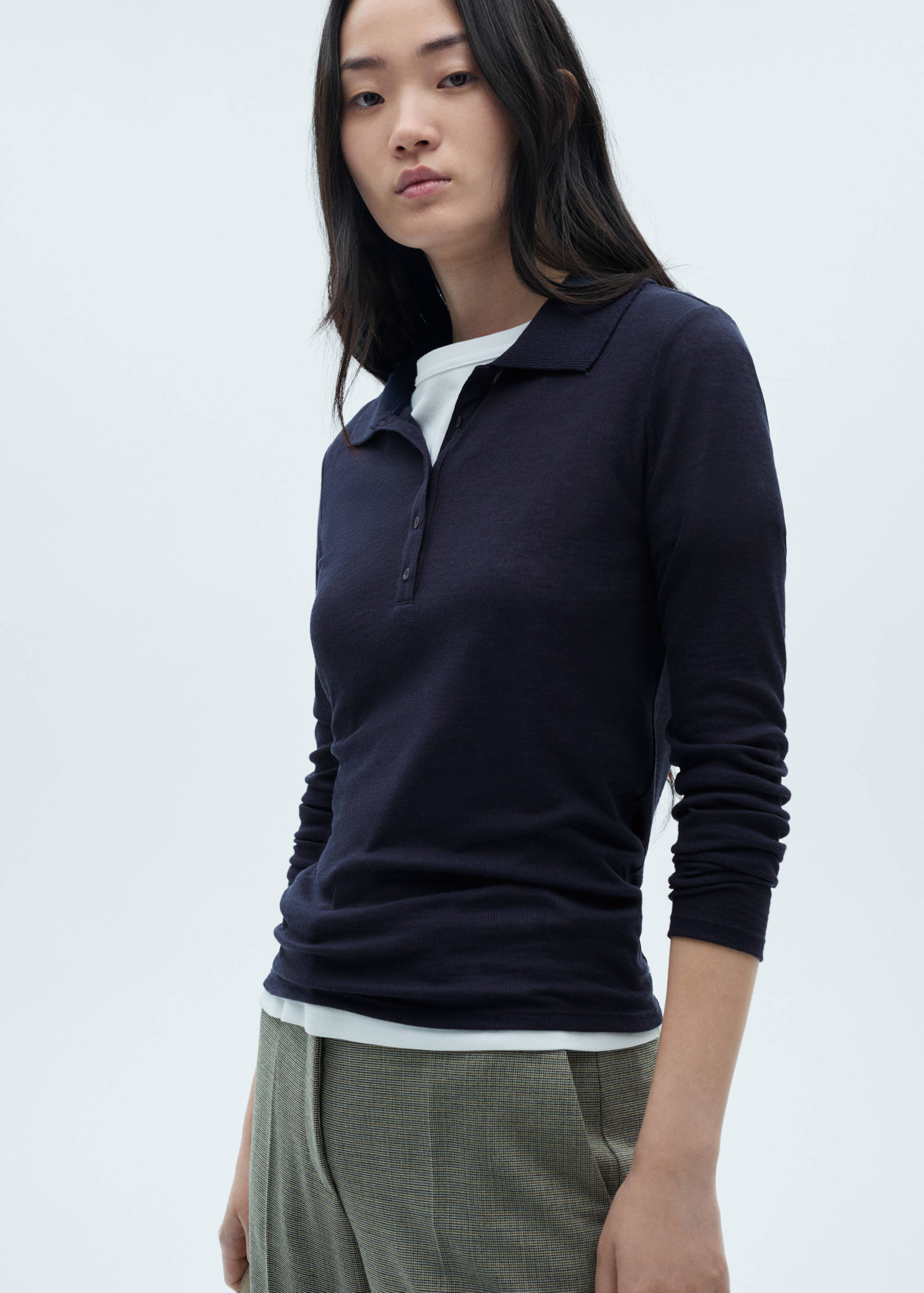 Polo à col boutonné - Plan moyen