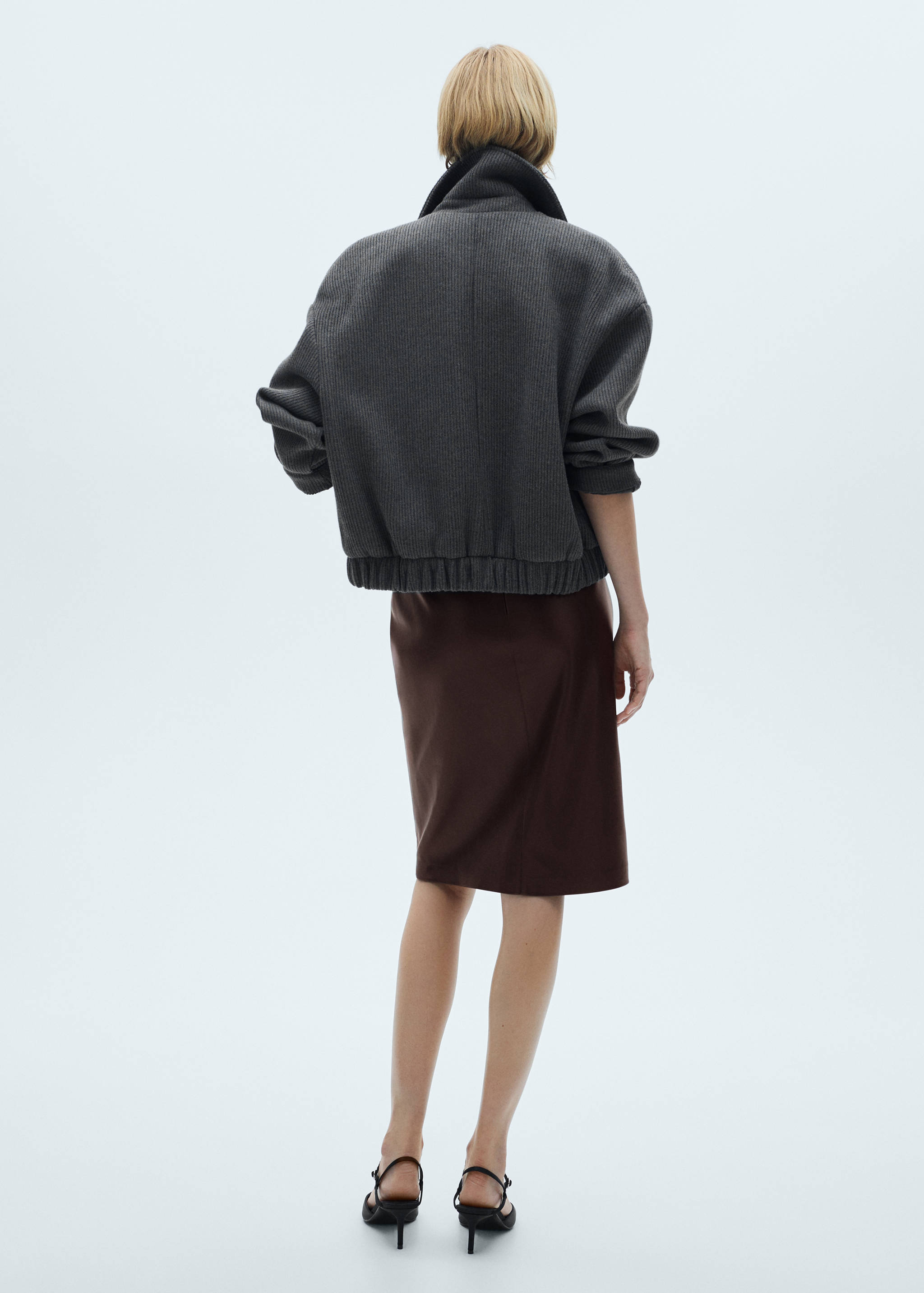 Leather-effect pencil skirt - Reverse of the article