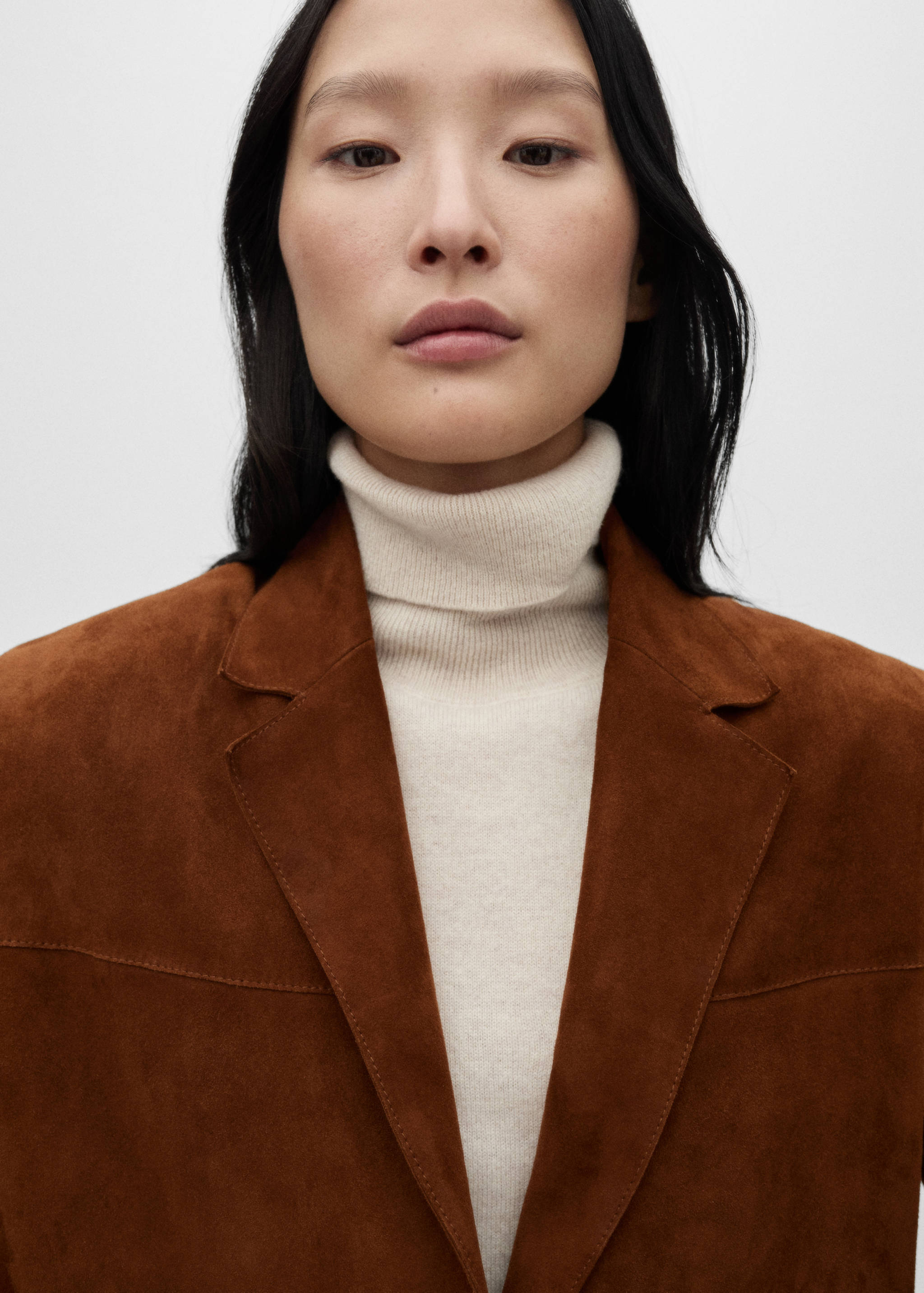 Suede leather blazer - Details of the article 1