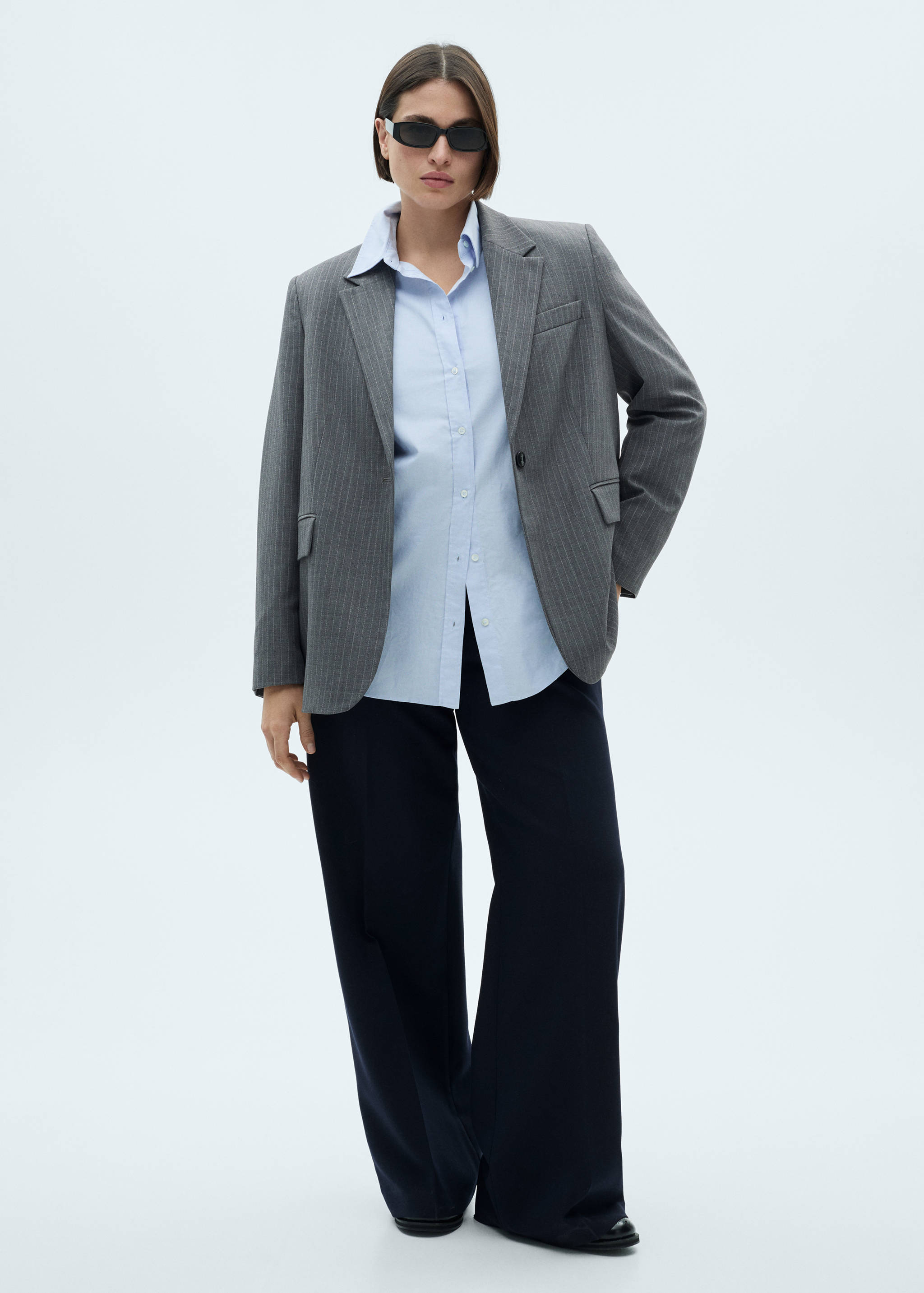 Wide leg pleated trousers - Details of the article 3