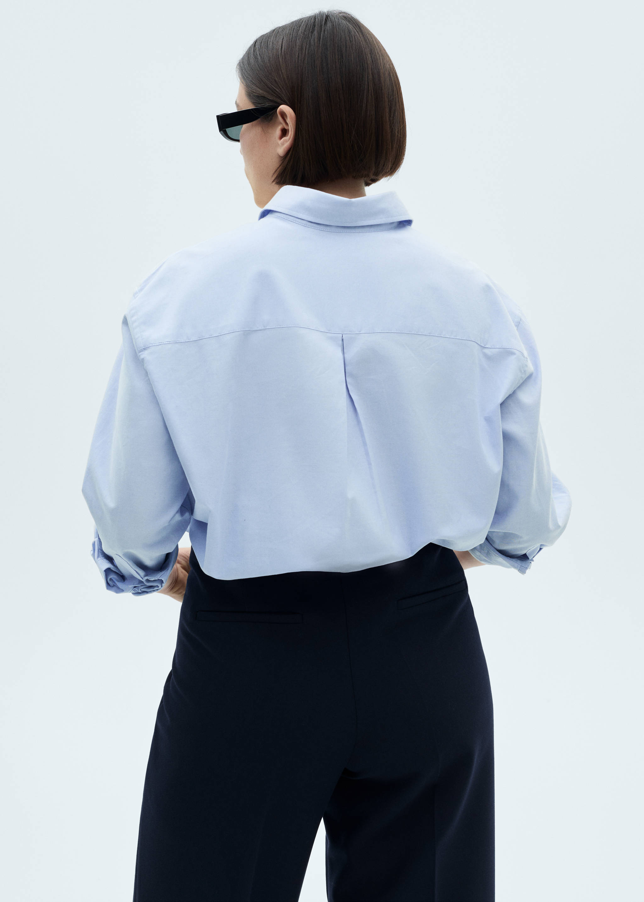 Wide leg pleated trousers - Details of the article 4