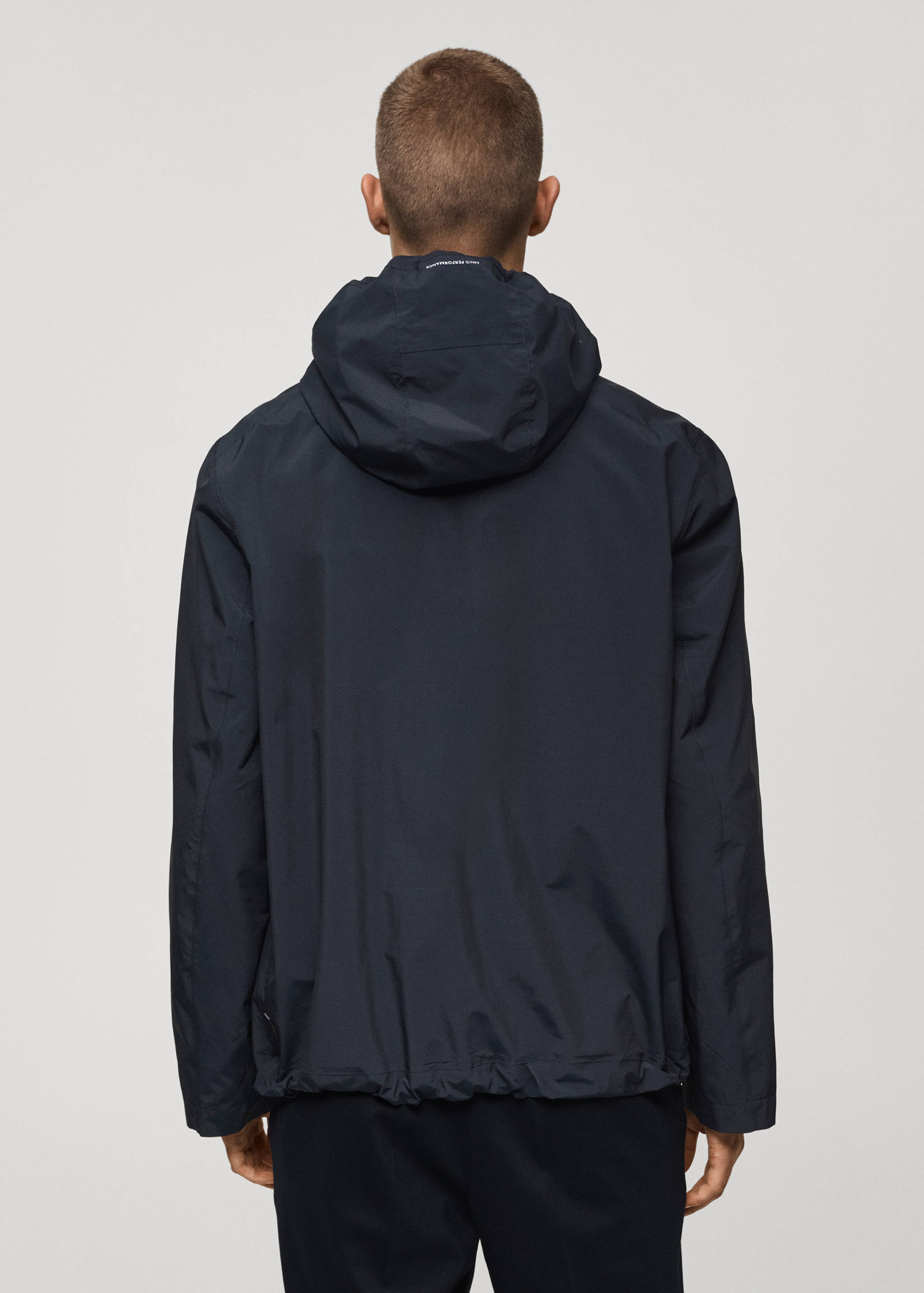 Waterproof hooded jacket - Reverse of the article