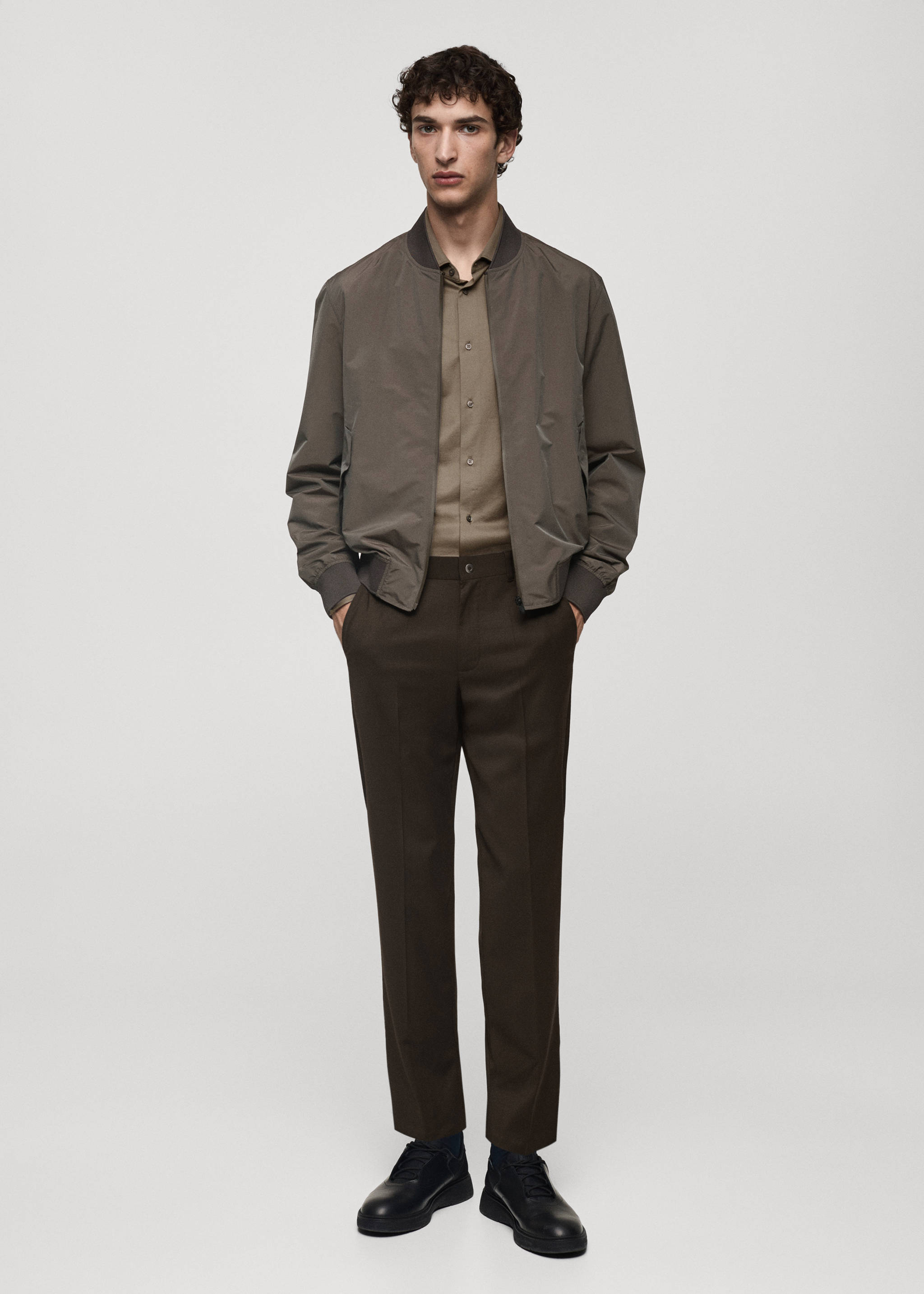 Bomber jacket in waterproof technical fabric - General plane