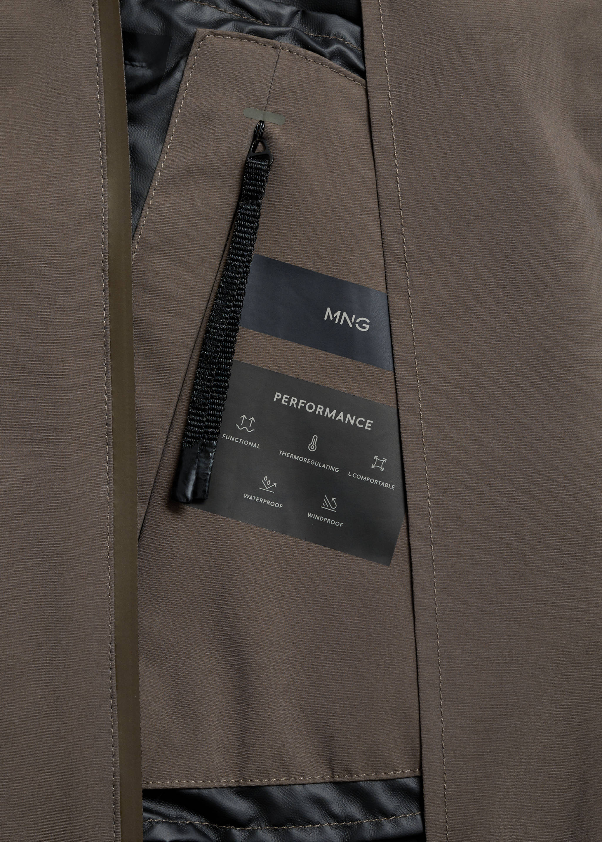 Bomber jacket in waterproof technical fabric - Details of the article 0