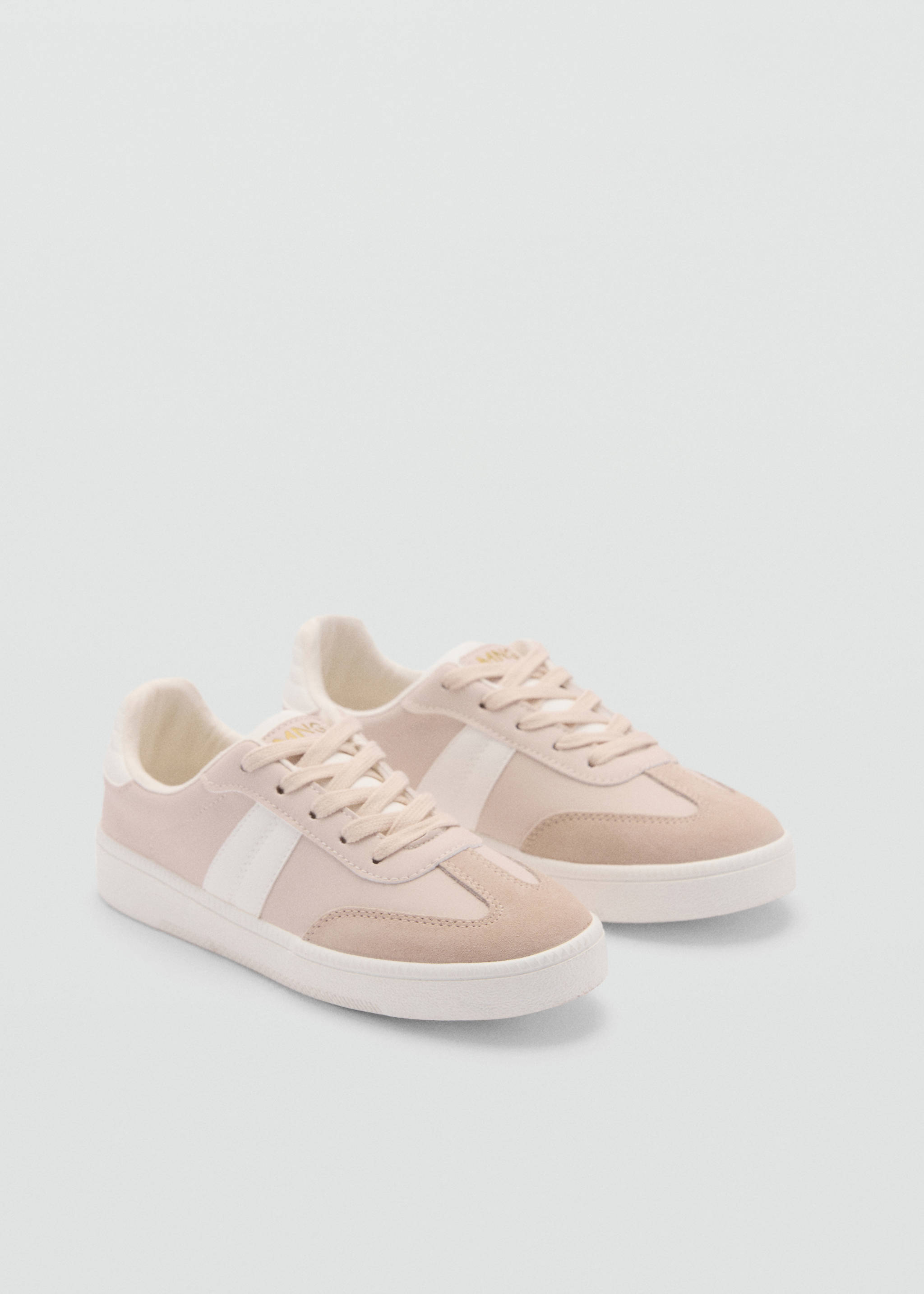Leather mixed sneakers - Medium plane
