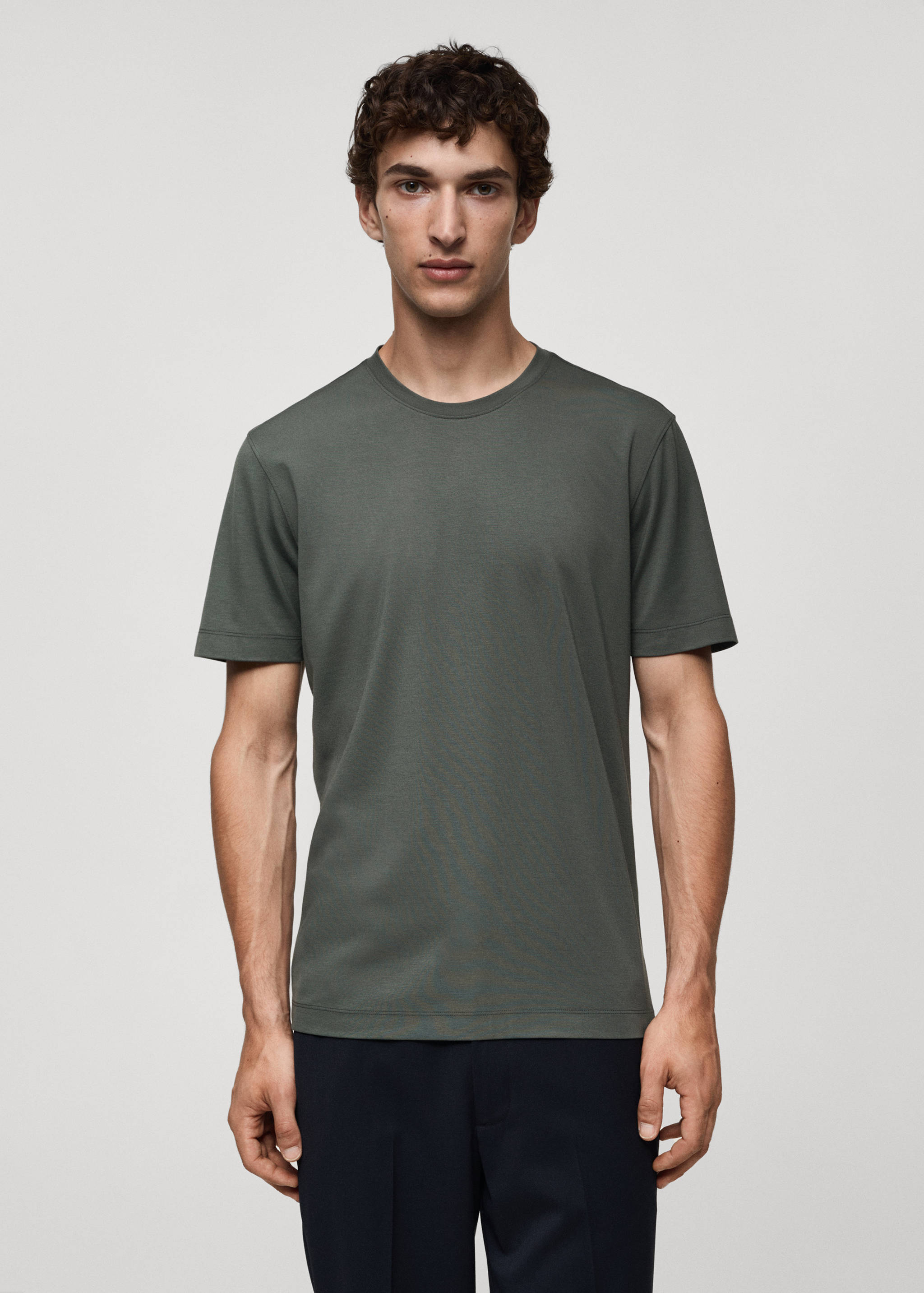 Crease-resistant comfort stretch t-shirt - Medium plane