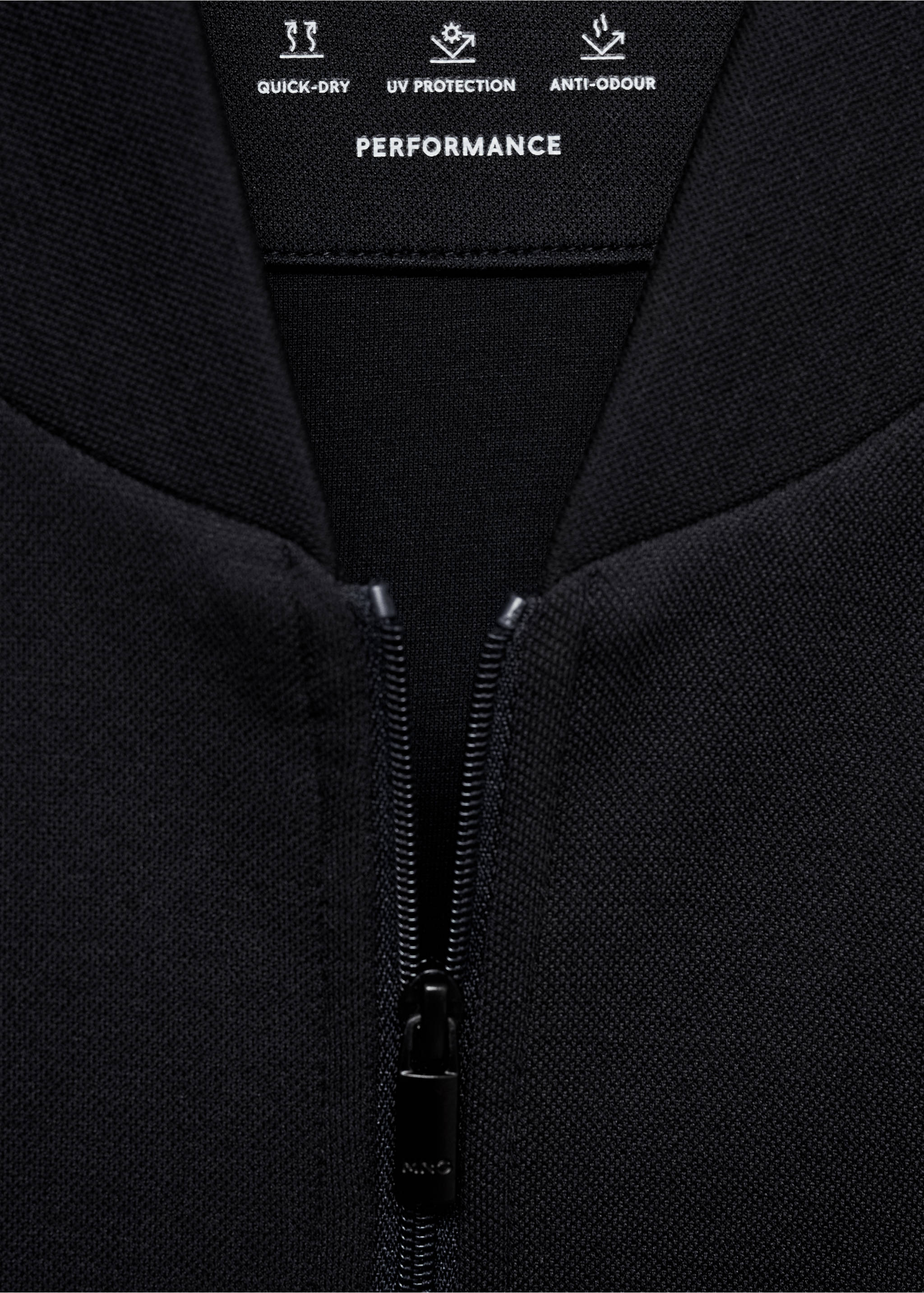 Sudadera bomber tecnología antiolor - Detalle del artículo 8, Azul marino oscuro. Ref: 77065967-00.