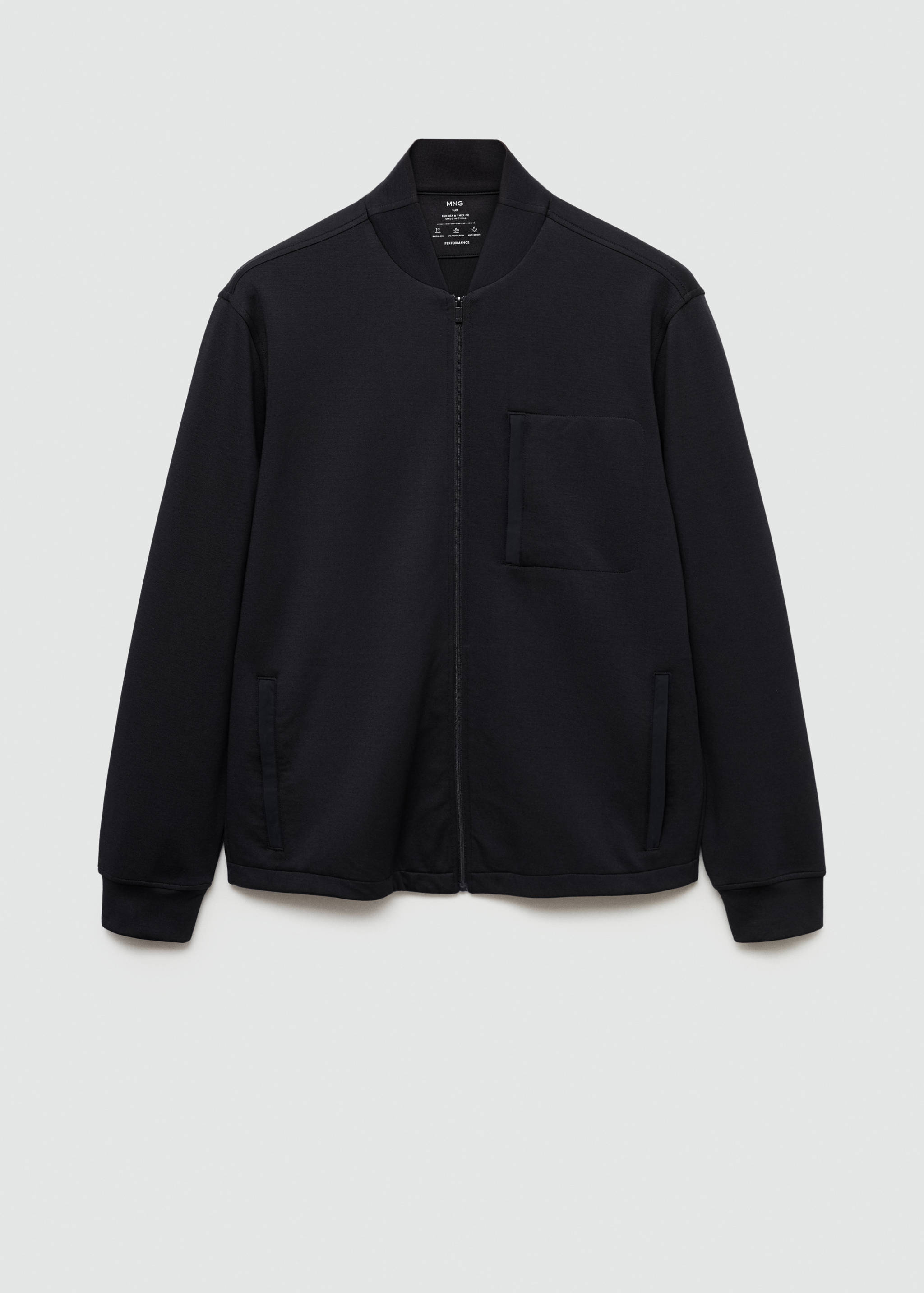 Bomber sweatshirt with anti-odour technology - Article without model