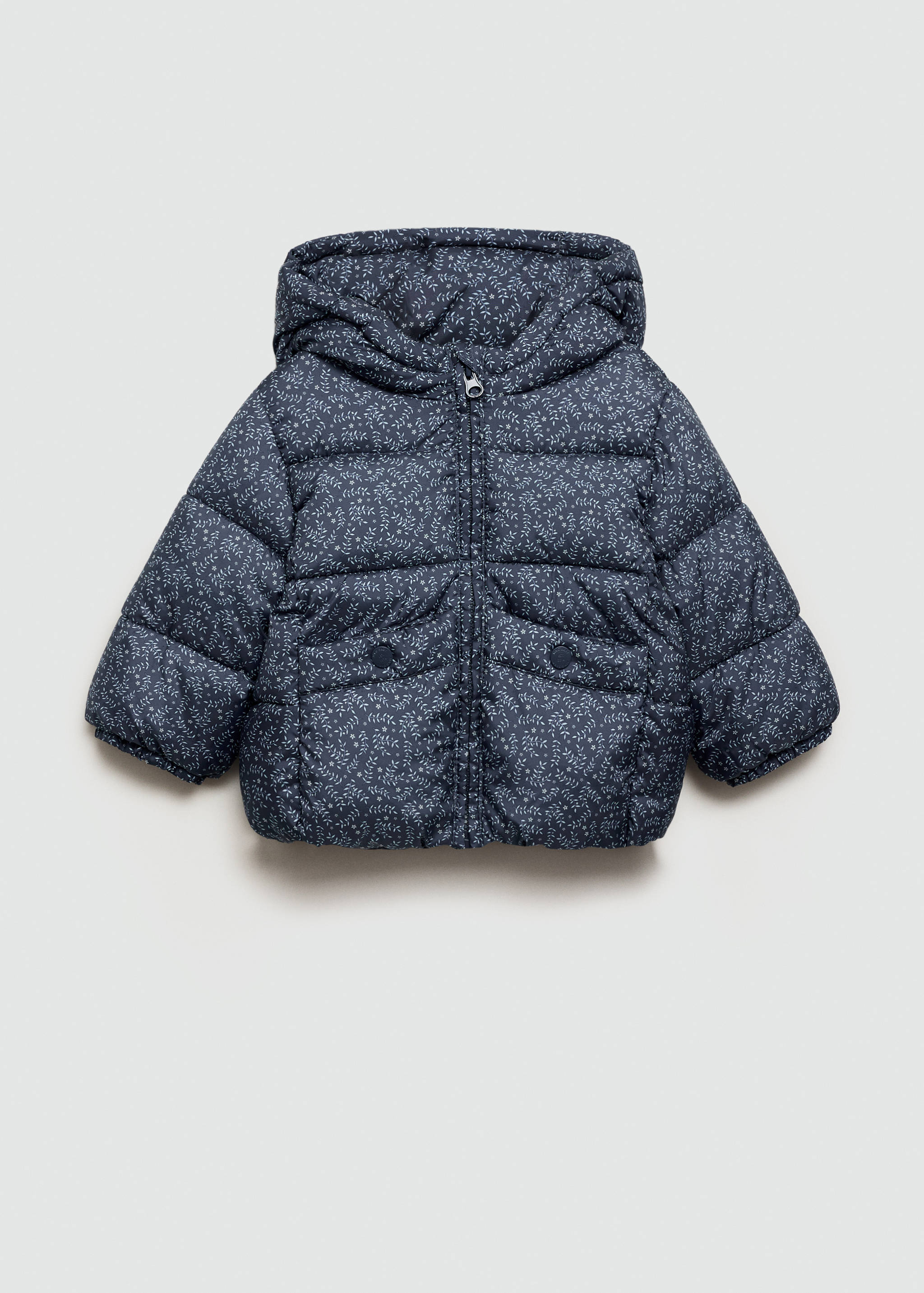 Flowers print quilted anorak - Article without model