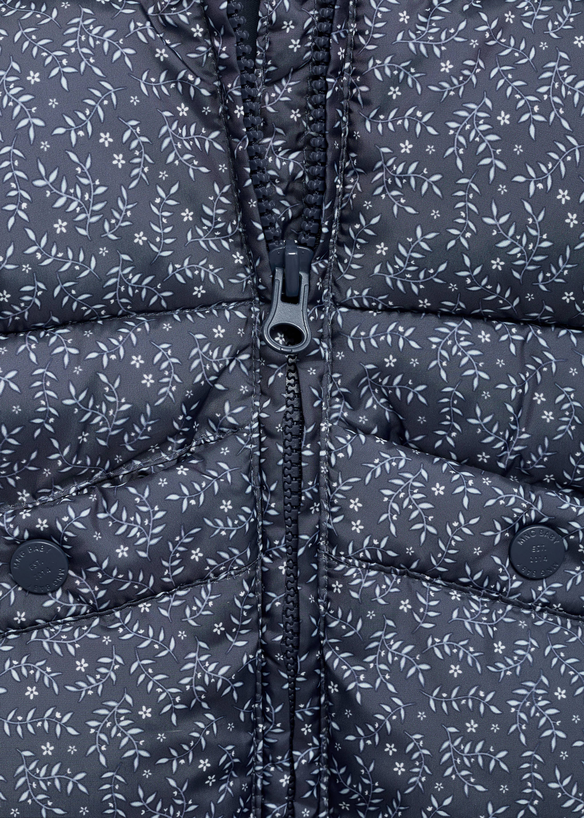 Flowers print quilted anorak - Details of the article 8