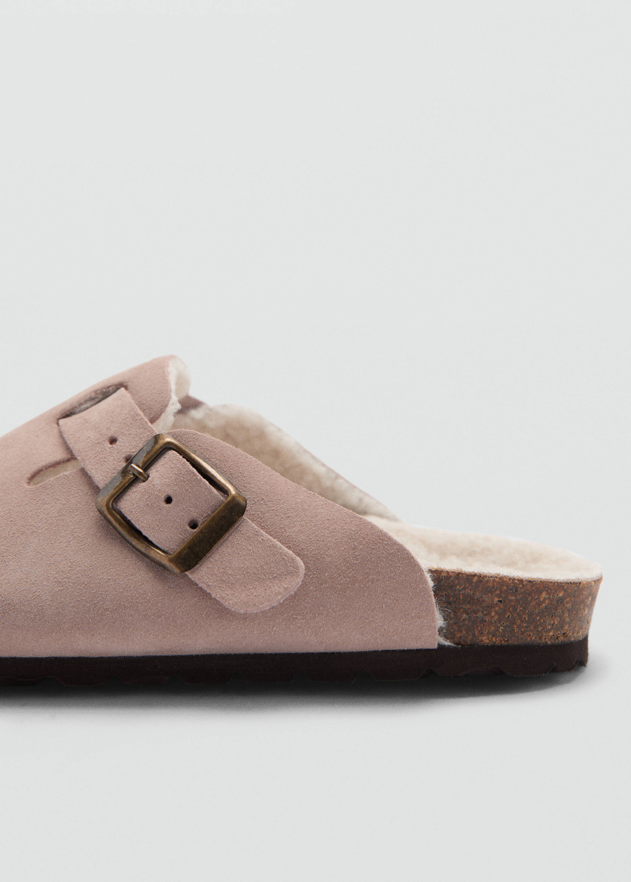 Sheepskin clogs with fur-effect lining - Details of the article 2