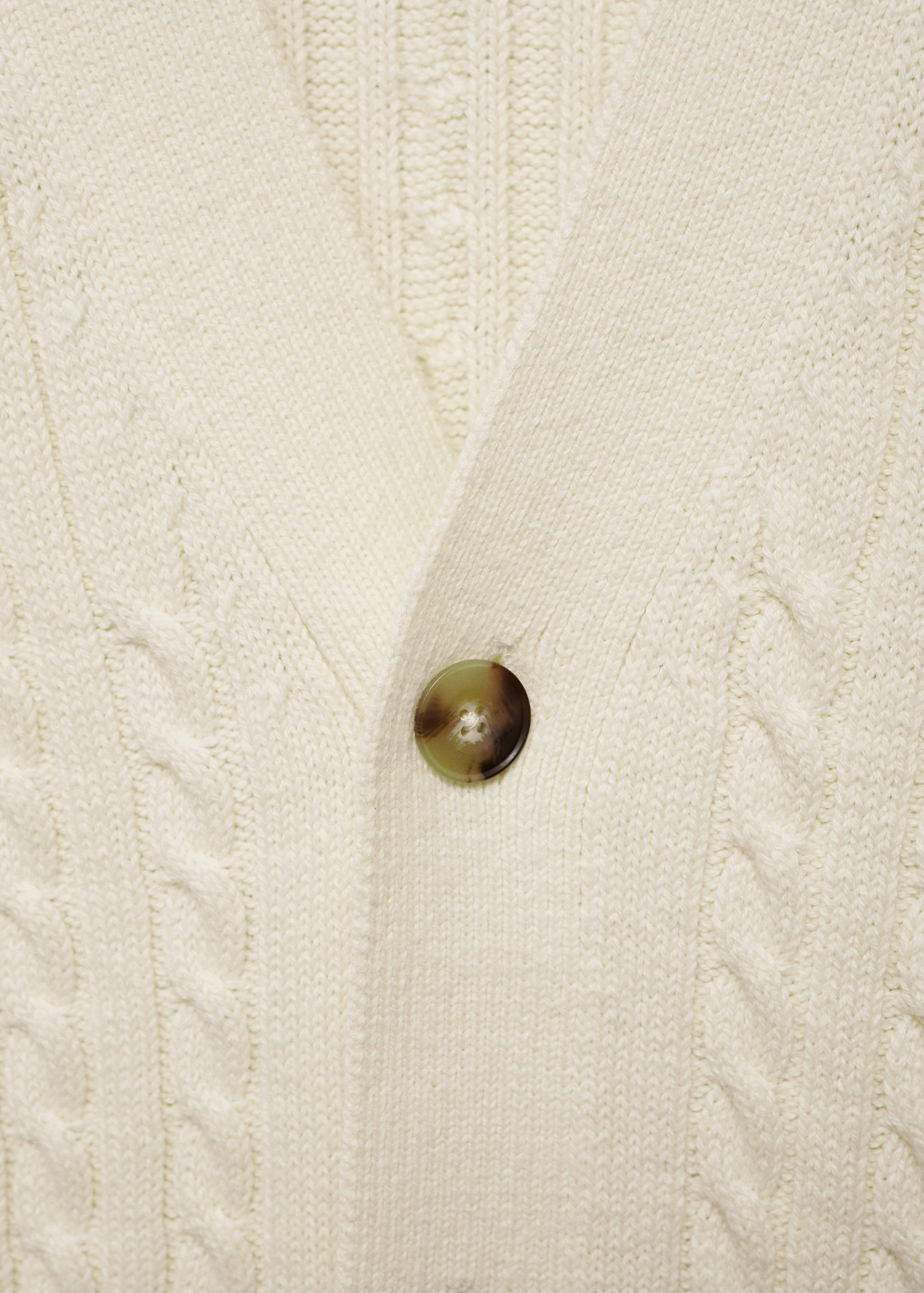 Chunky-knit cotton-blend braided cardigan with buttons - Details of the article 8