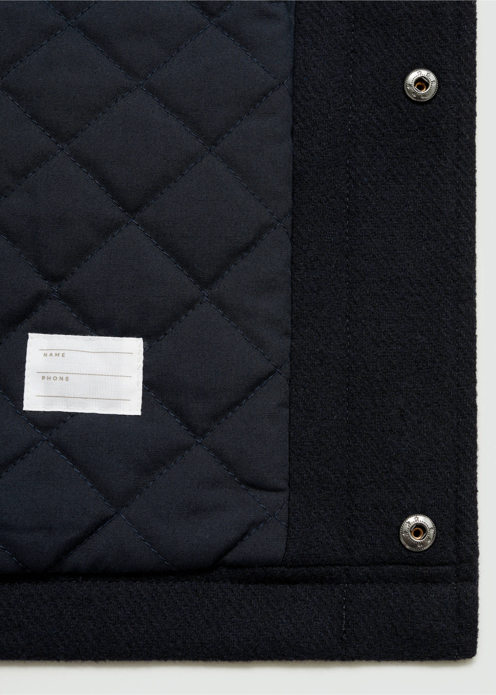 Manteau drap de laine poches - Détail de l'article 0, Bleu marine foncé. Ref: 77065978-00.