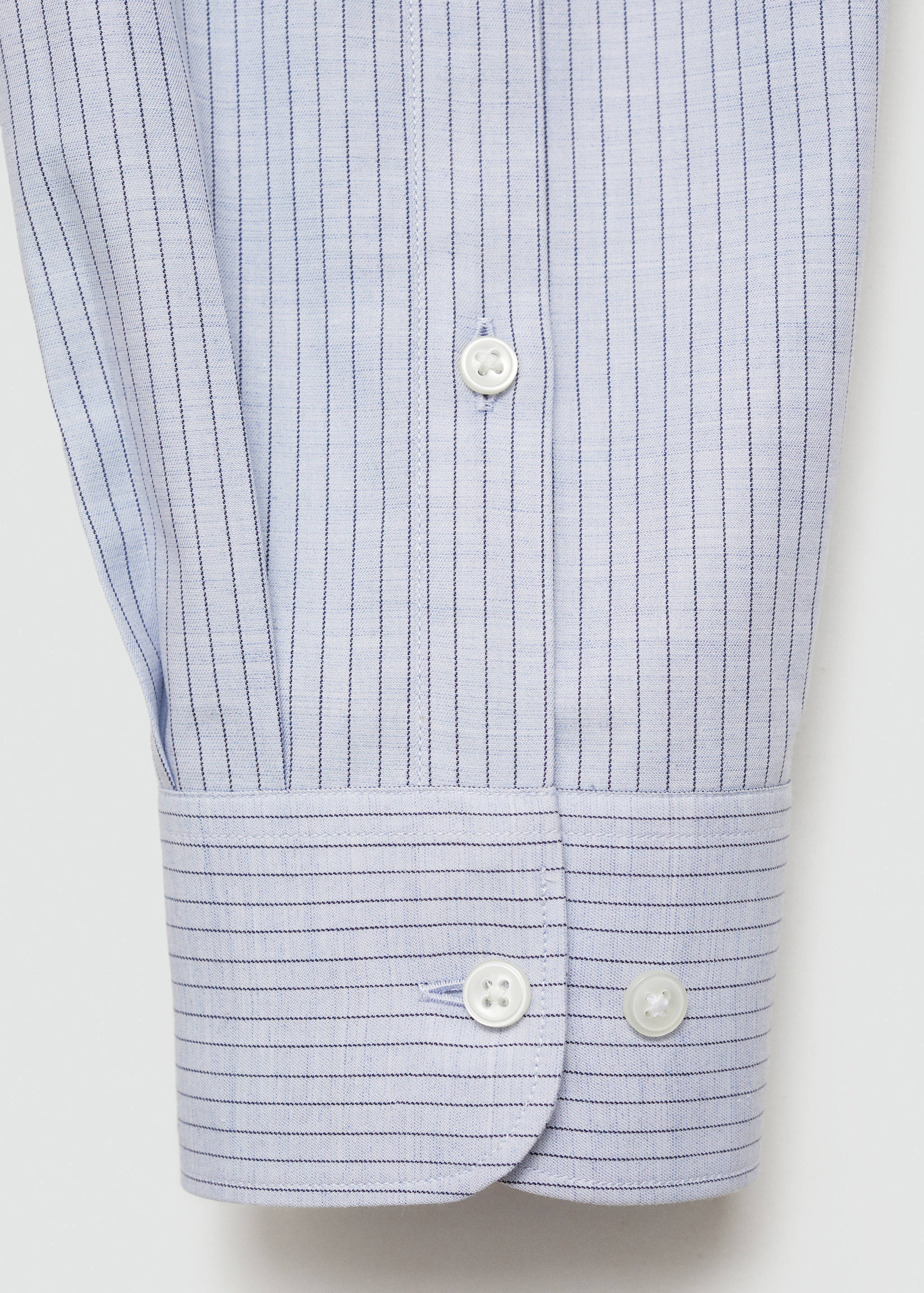 Slim-fit cotton pinstripe shirt - Details of the article 0