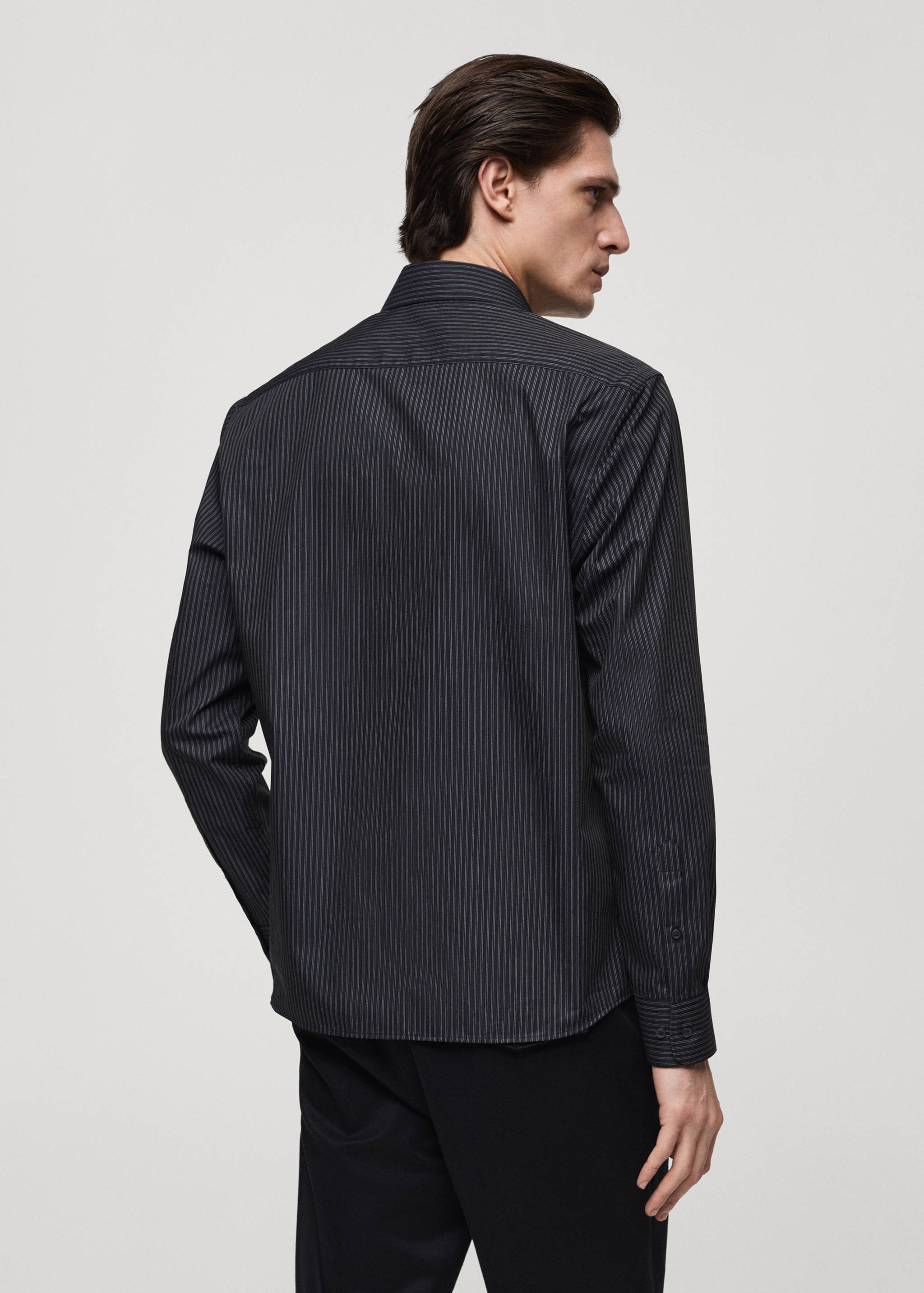Slim-fit cotton pinstripe shirt - Reverse of the article