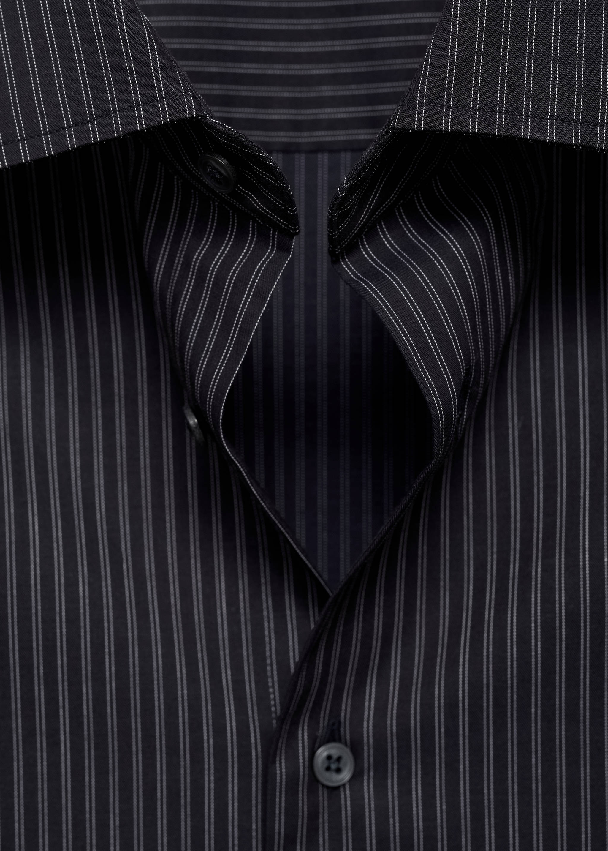 Slim-fit cotton pinstripe shirt - Details of the article 8