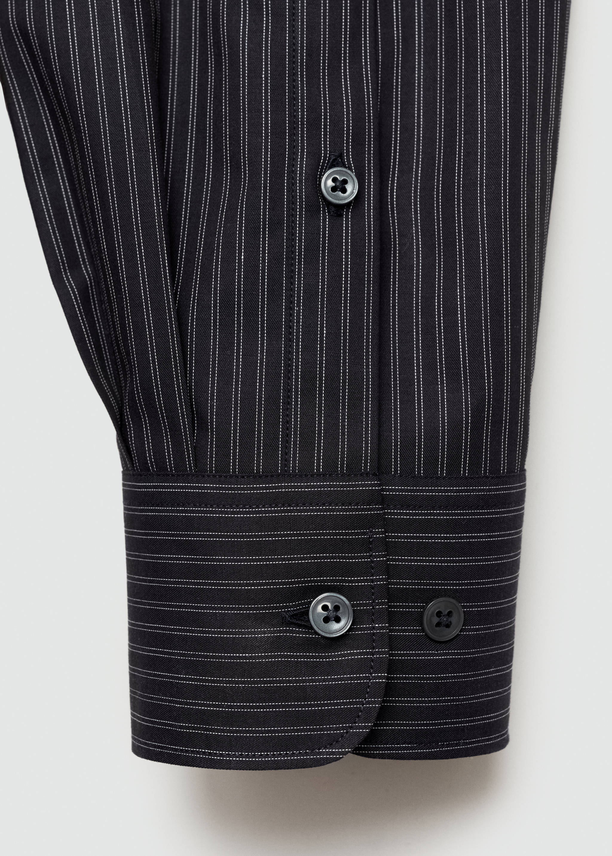 Slim-fit cotton pinstripe shirt - Details of the article 0