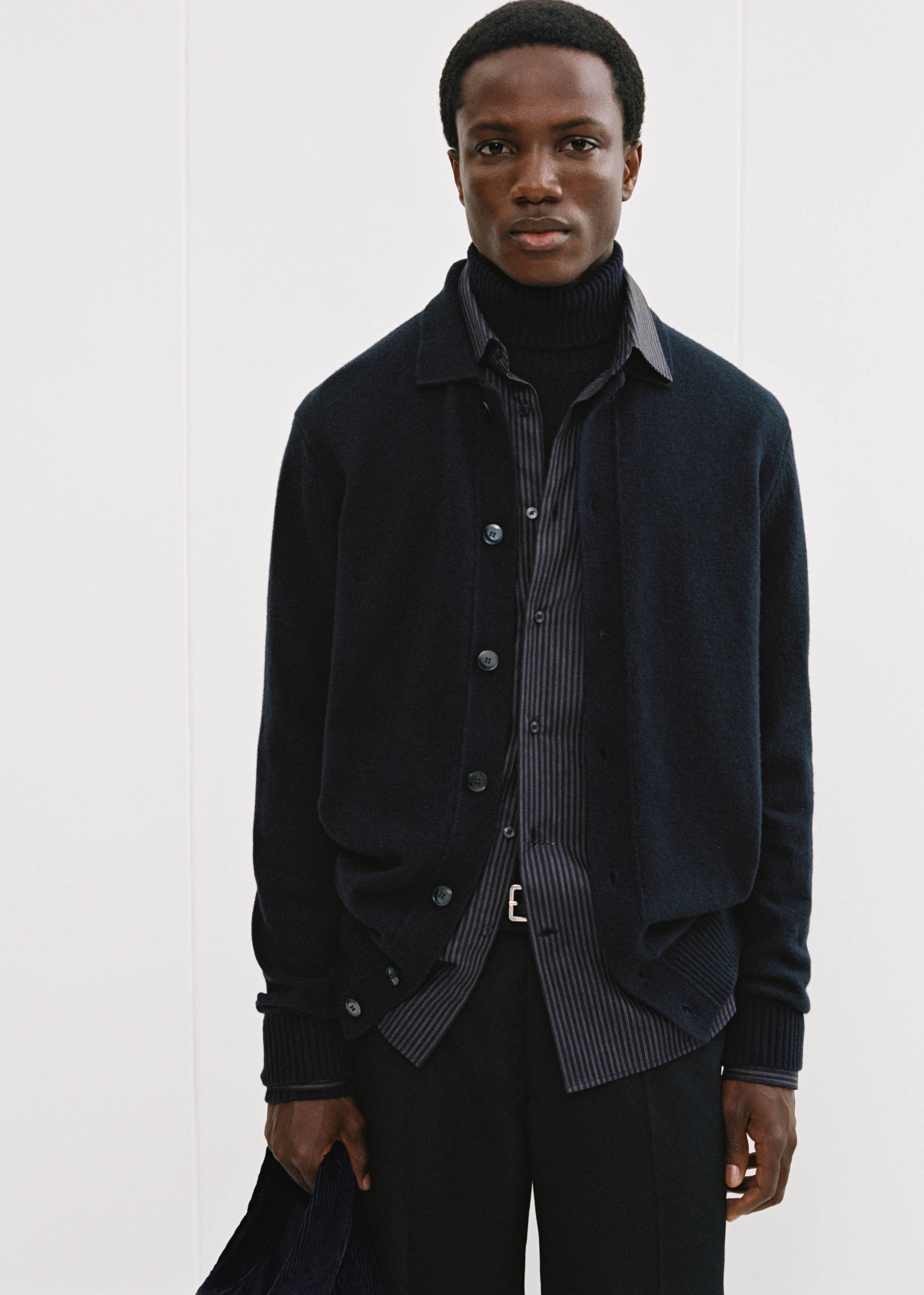 Slim-fit cotton pinstripe shirt - Details of the article 3