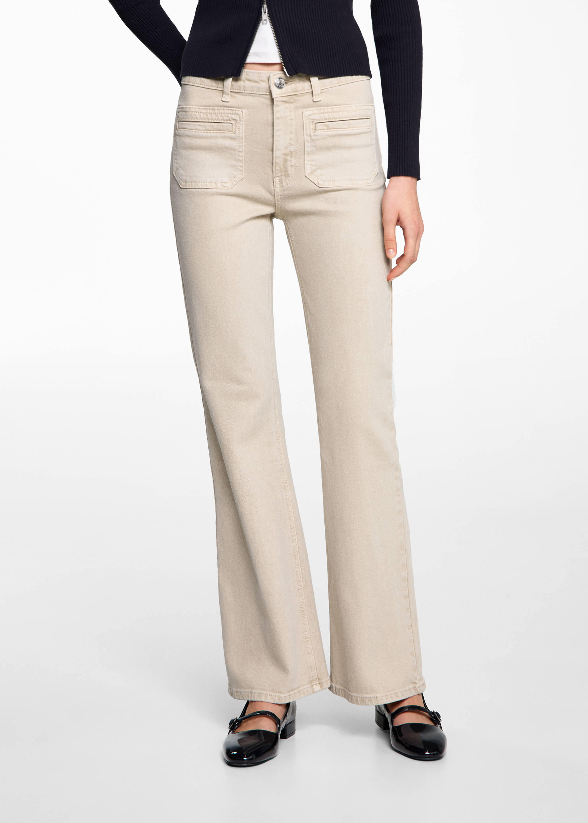 Flared jeans with pocket - Details of the article 6