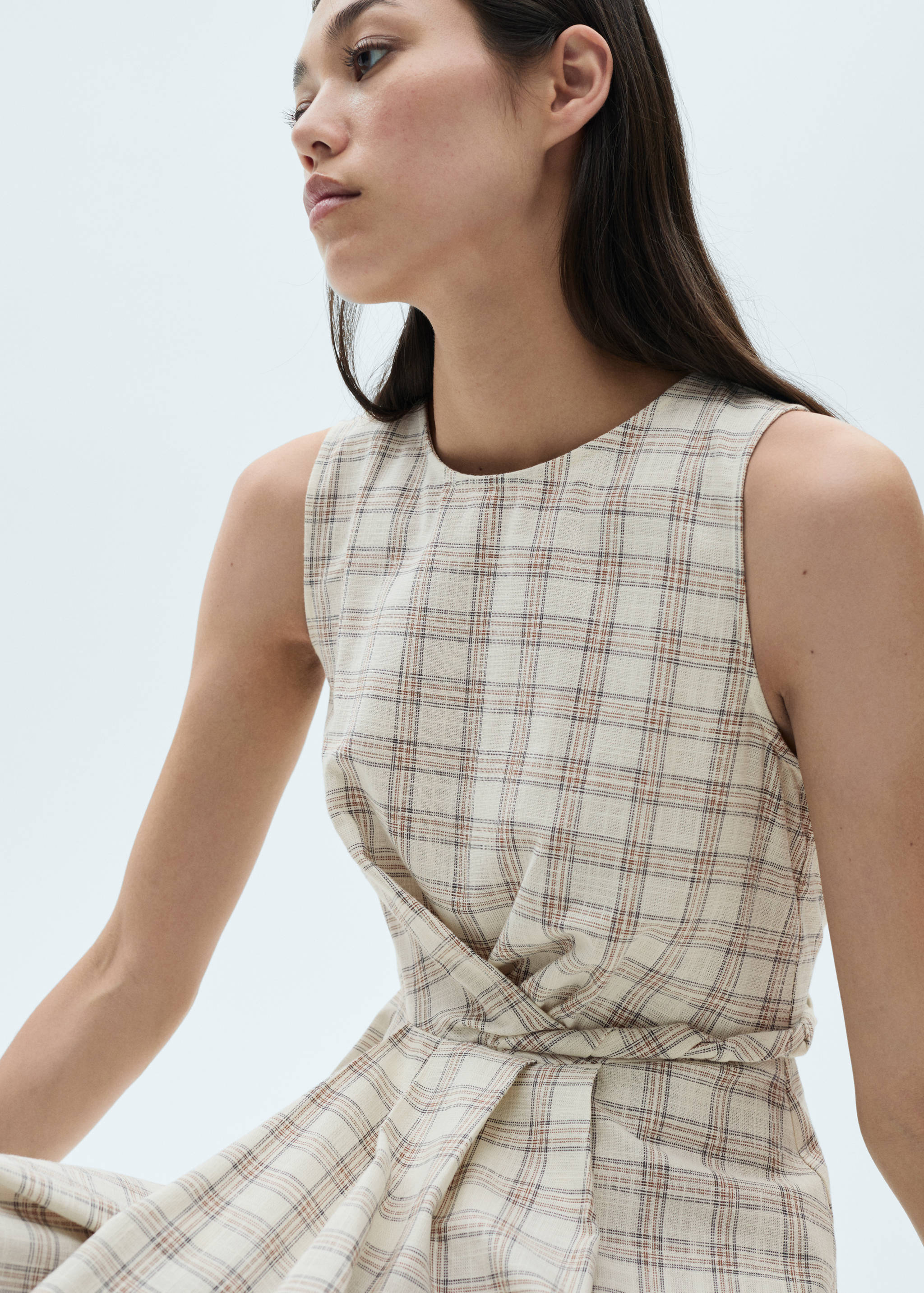 Robe midi en imprimé carreaux - Détail de l'article 1