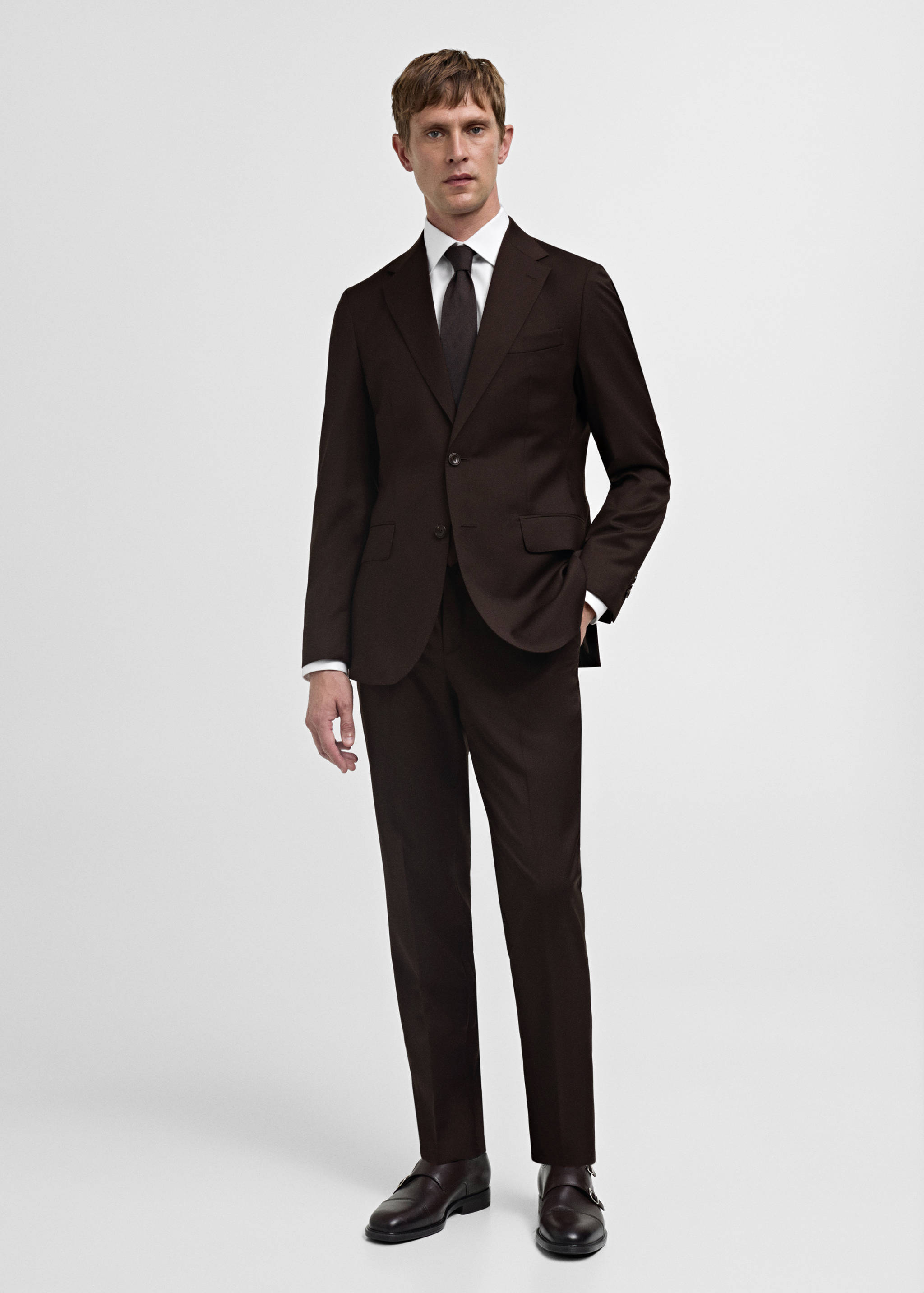 Slim fit cotton suit shirt - General plane