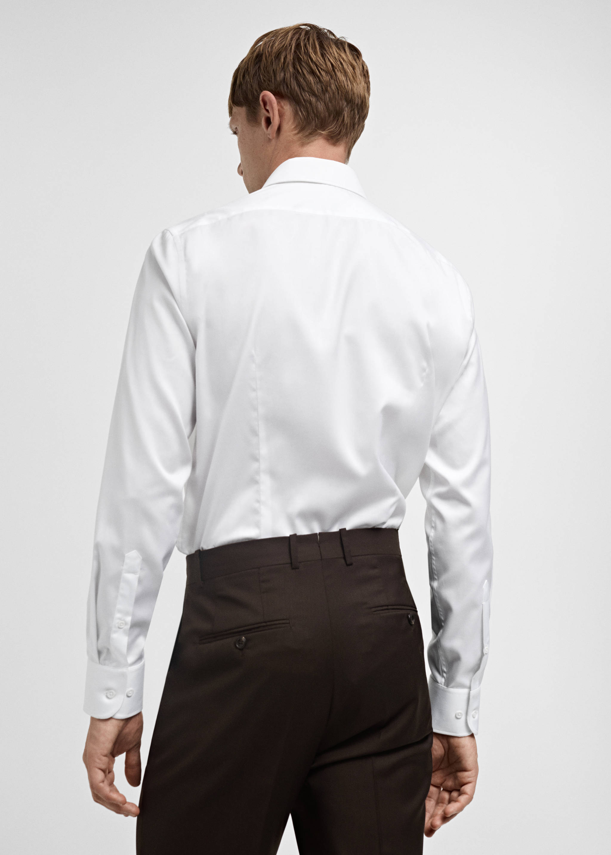 Slim fit cotton suit shirt - Reverse of the article