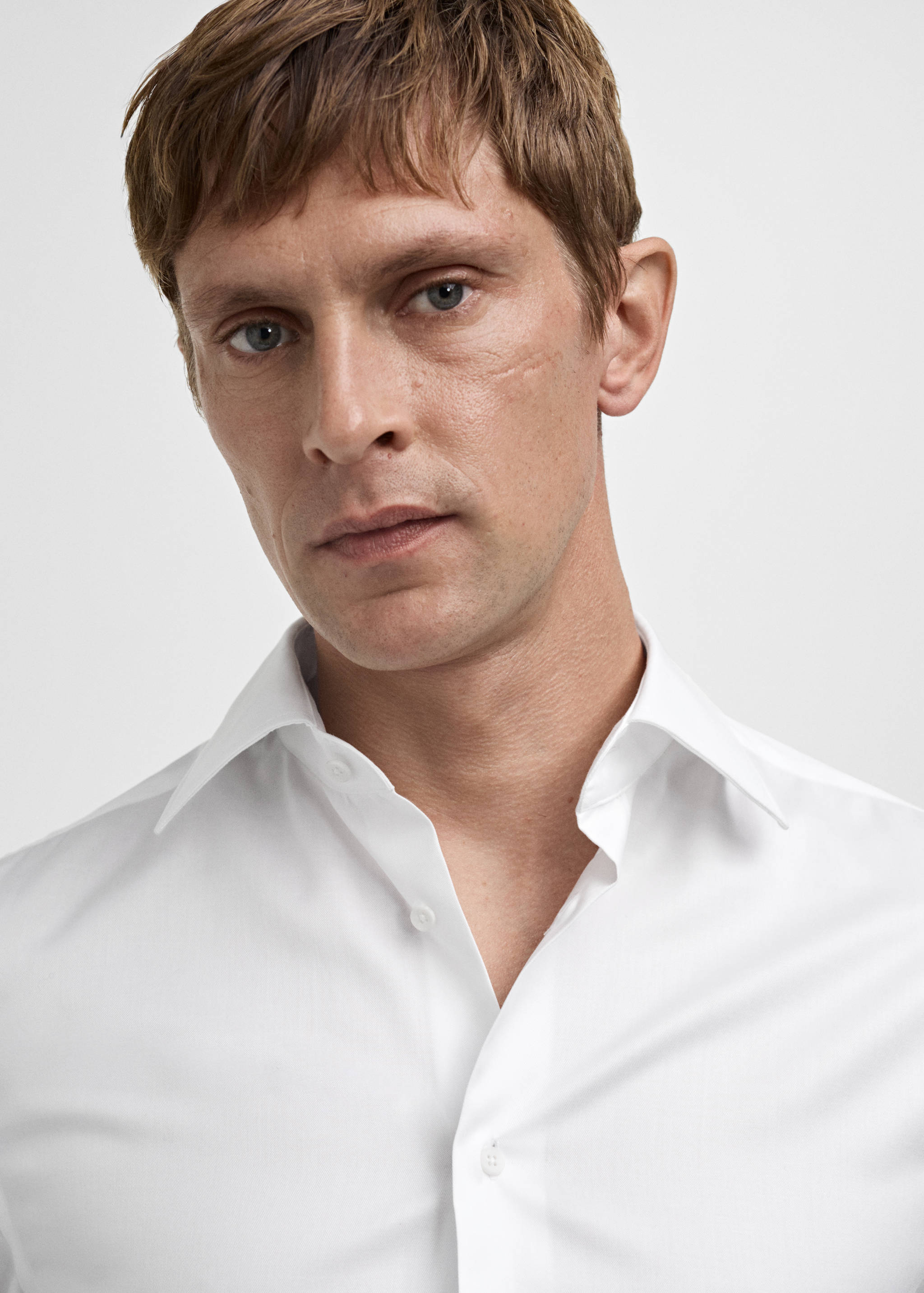 Slim fit cotton suit shirt - Details of the article 1