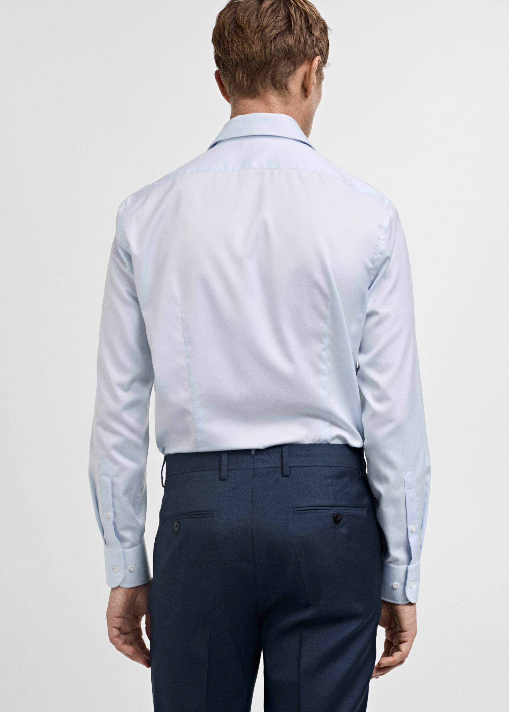 Slim fit cotton suit shirt - Reverse of the article