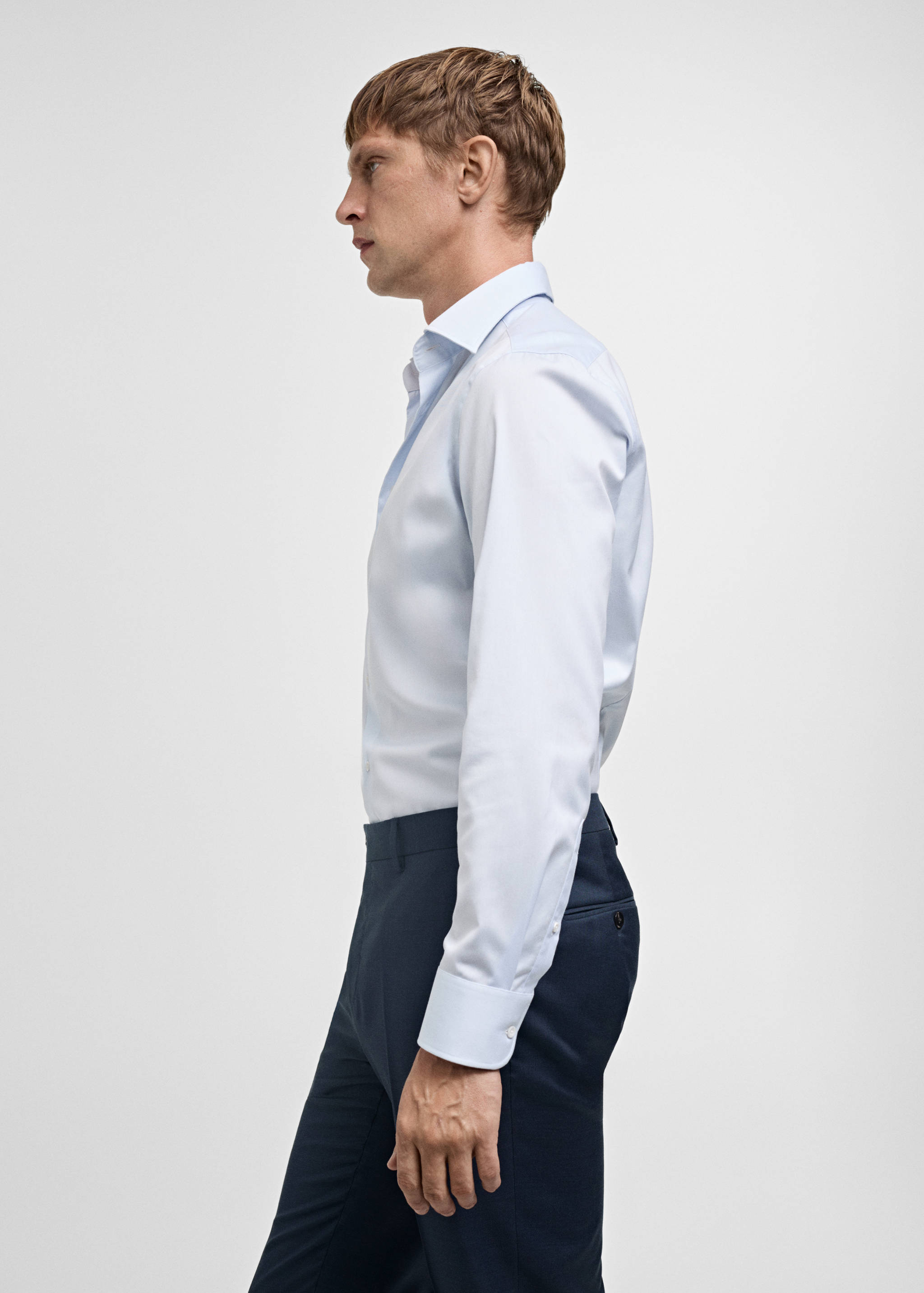 Slim fit cotton suit shirt - Details of the article 2