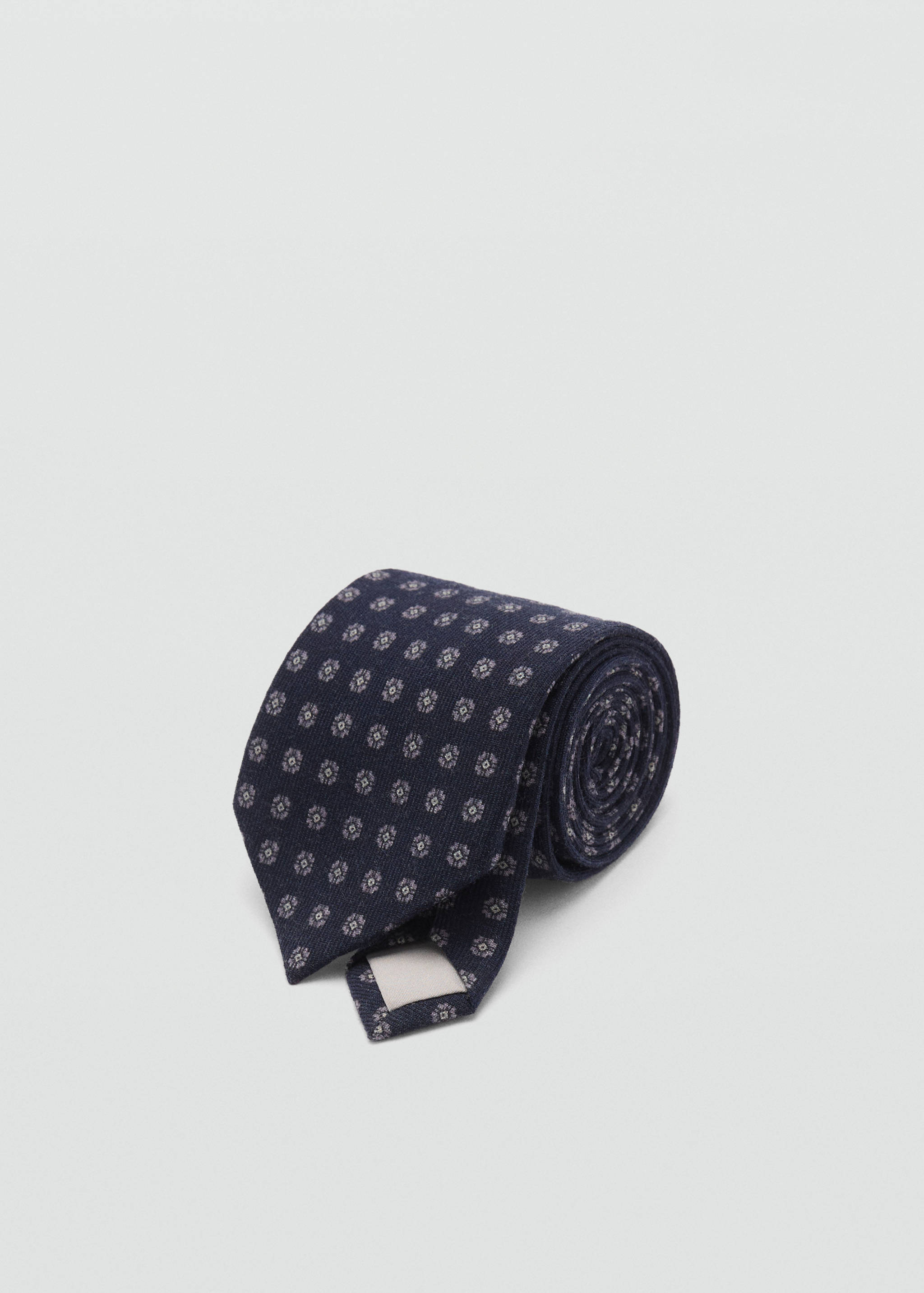 100% wool necktie with geometric design - Medium plane