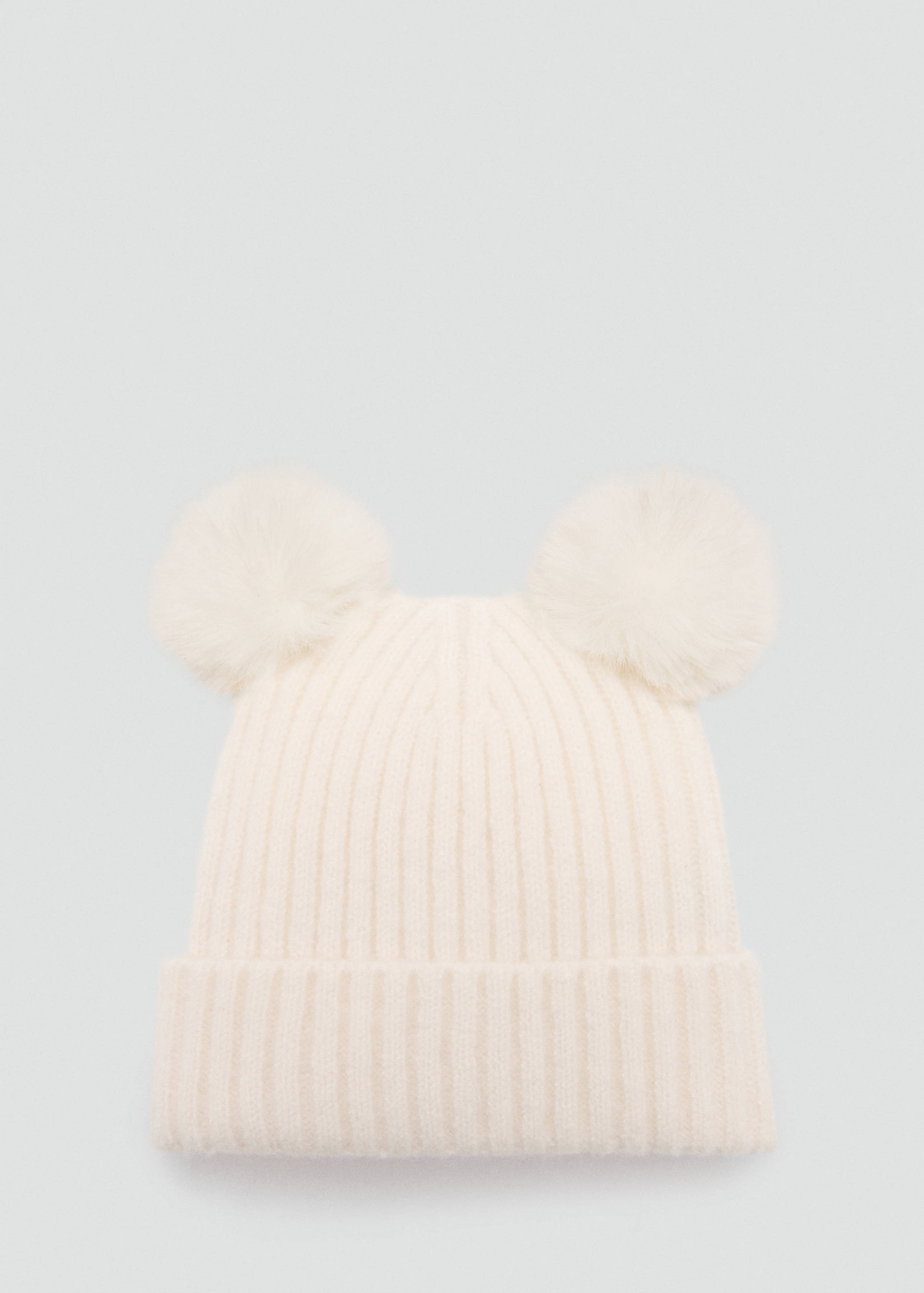 Beanie with fur-effect earmuffs and pom-pom - Article without model