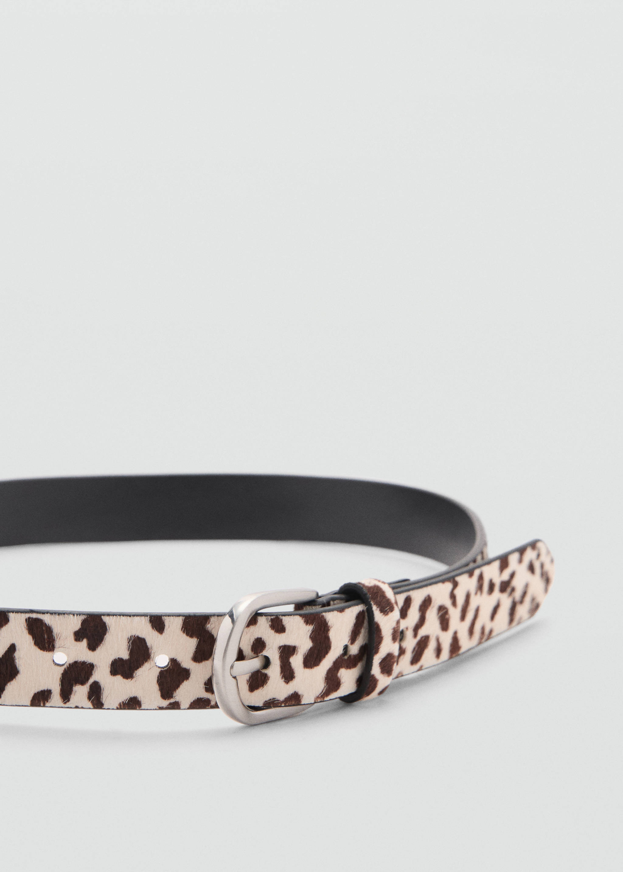 Animal print leather belt - Medium plane