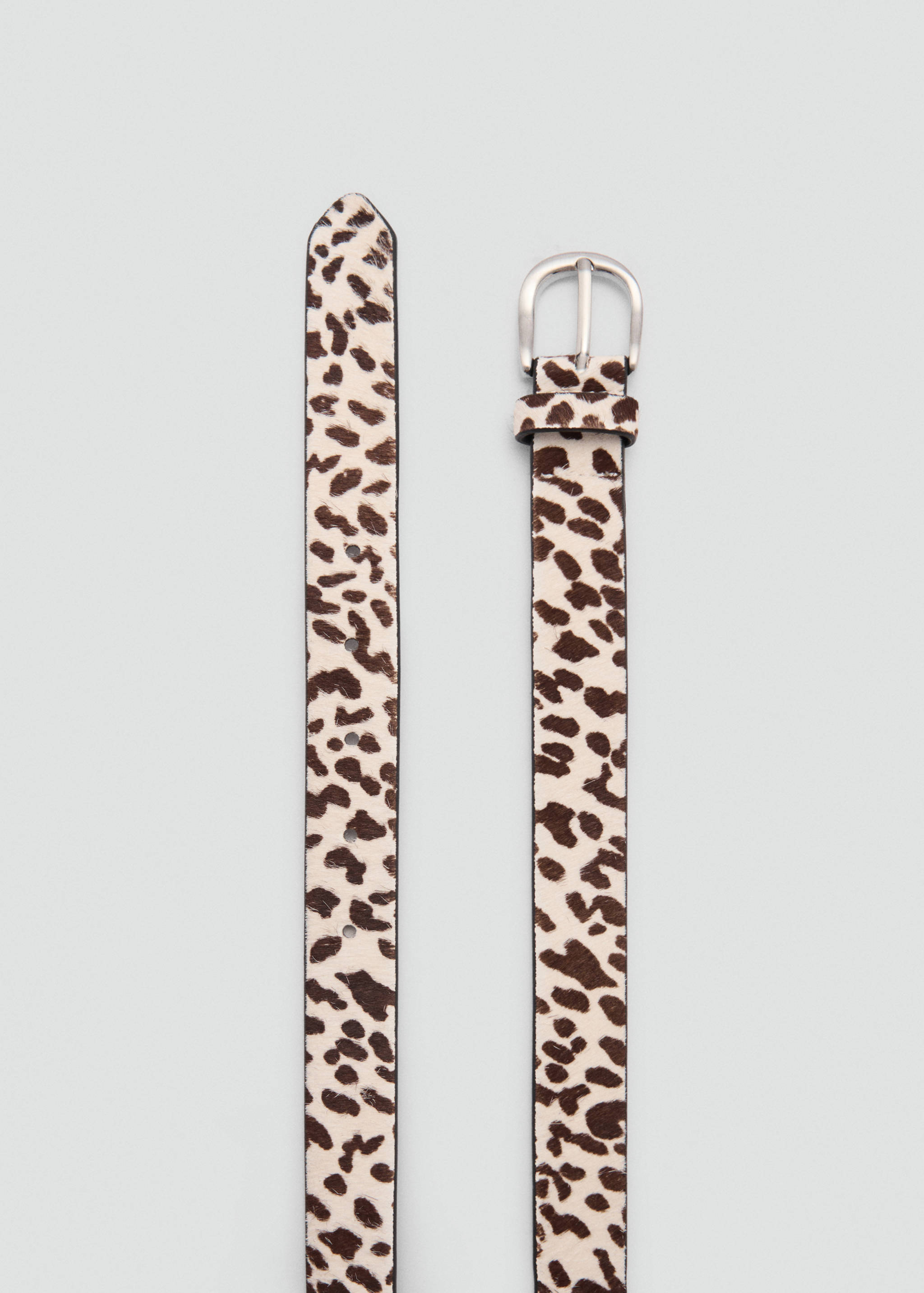 Animal print leather belt - Details of the article 1