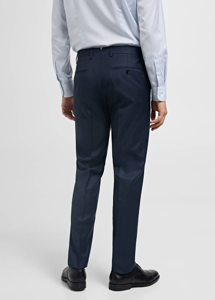 Venice 100% virgin wool suit trousers — Dark Navy