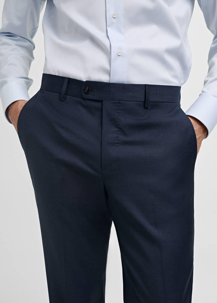 Venice 100% virgin wool suit trousers — Dark Navy