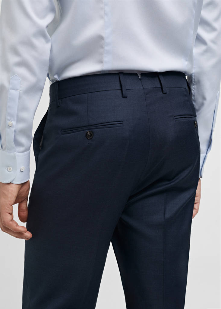 Venice 100% virgin wool suit trousers — Dark Navy