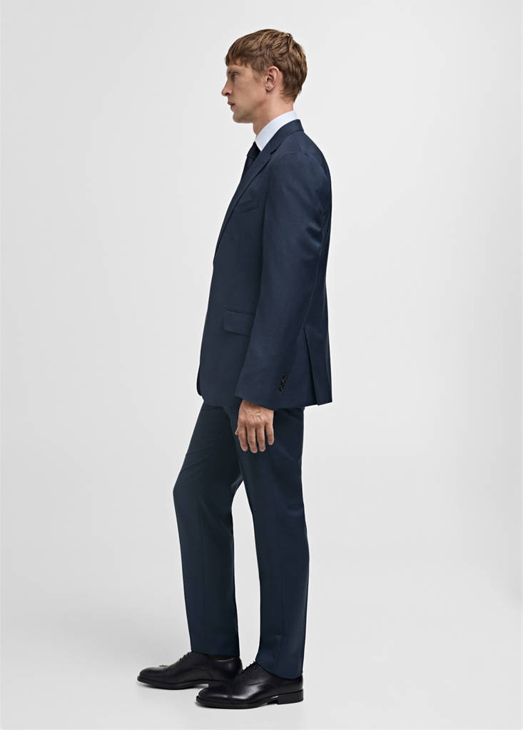 Venice 100% virgin wool suit trousers — Dark Navy