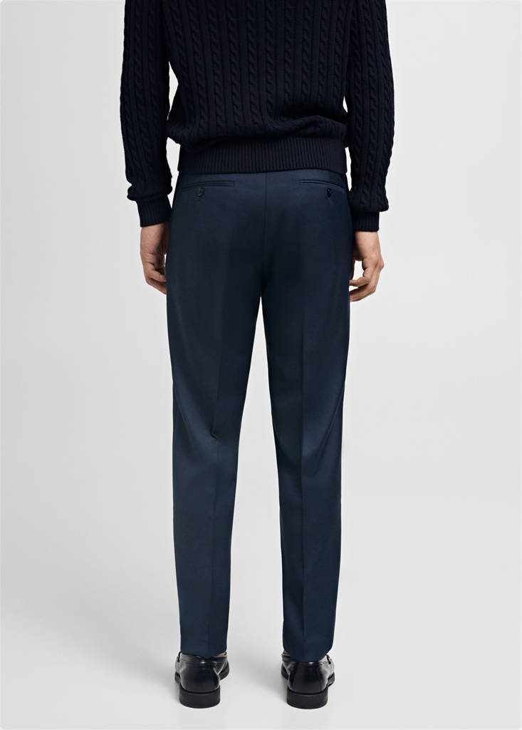 Venice 100% virgin wool suit trousers — Dark Navy