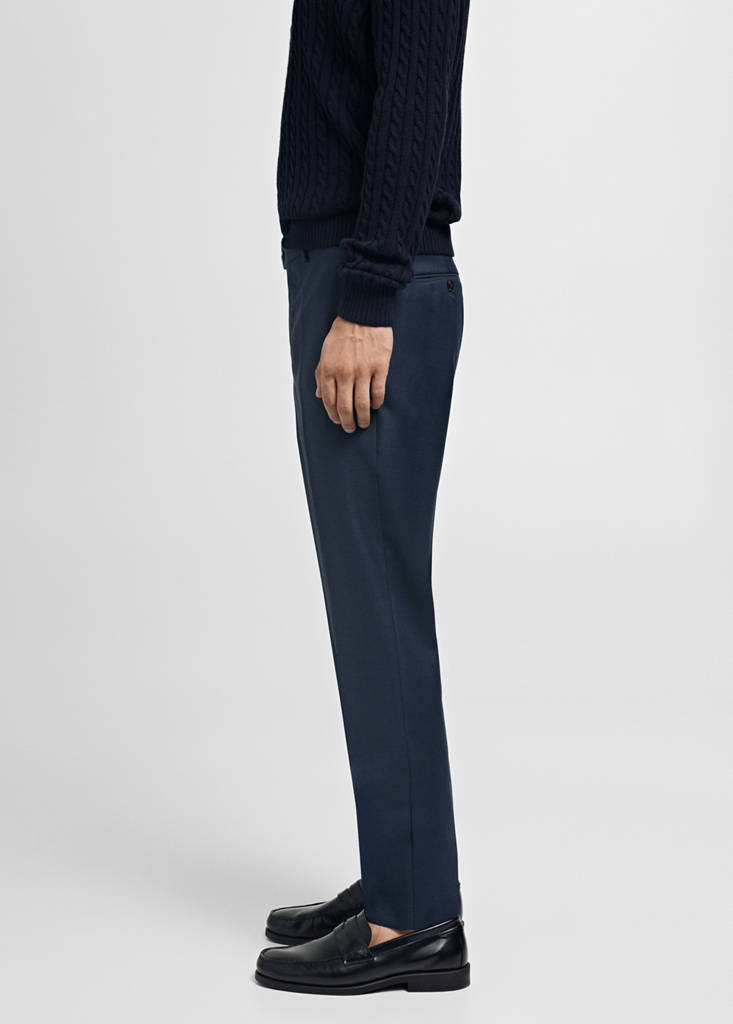 Venice 100% virgin wool suit trousers — Dark Navy
