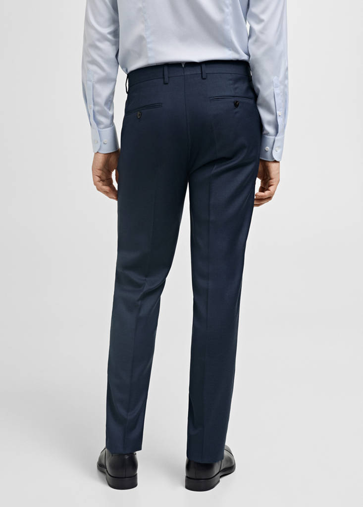 Venice 100% virgin wool suit trousers — Dark Navy