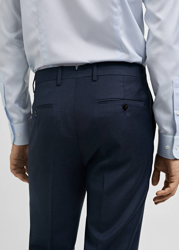Venice 100% virgin wool suit trousers — Dark Navy