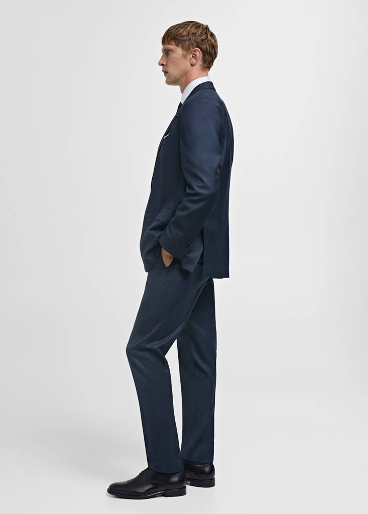 Venice 100% virgin wool suit trousers — Dark Navy
