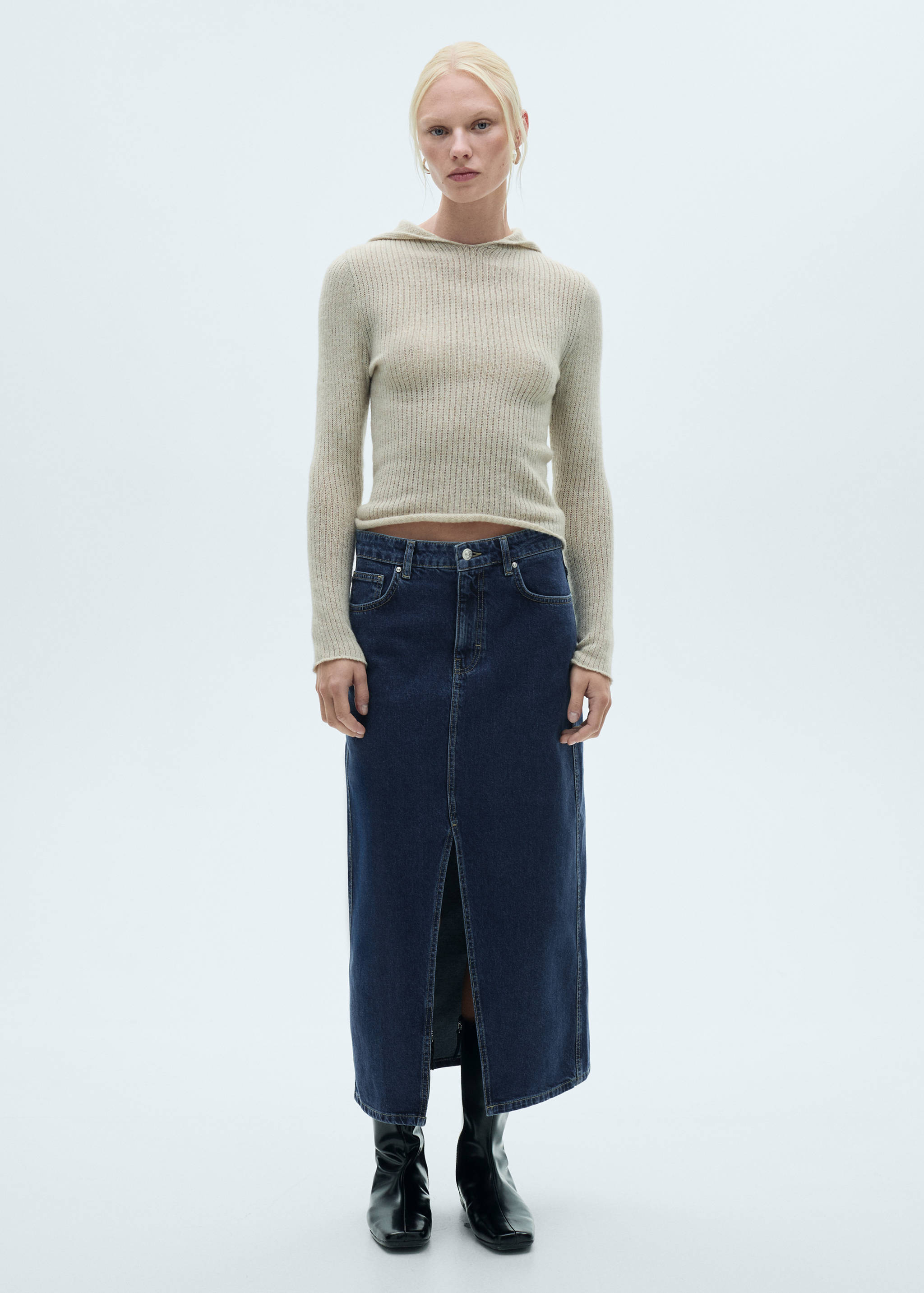 Jupe midi en jean - Plan général