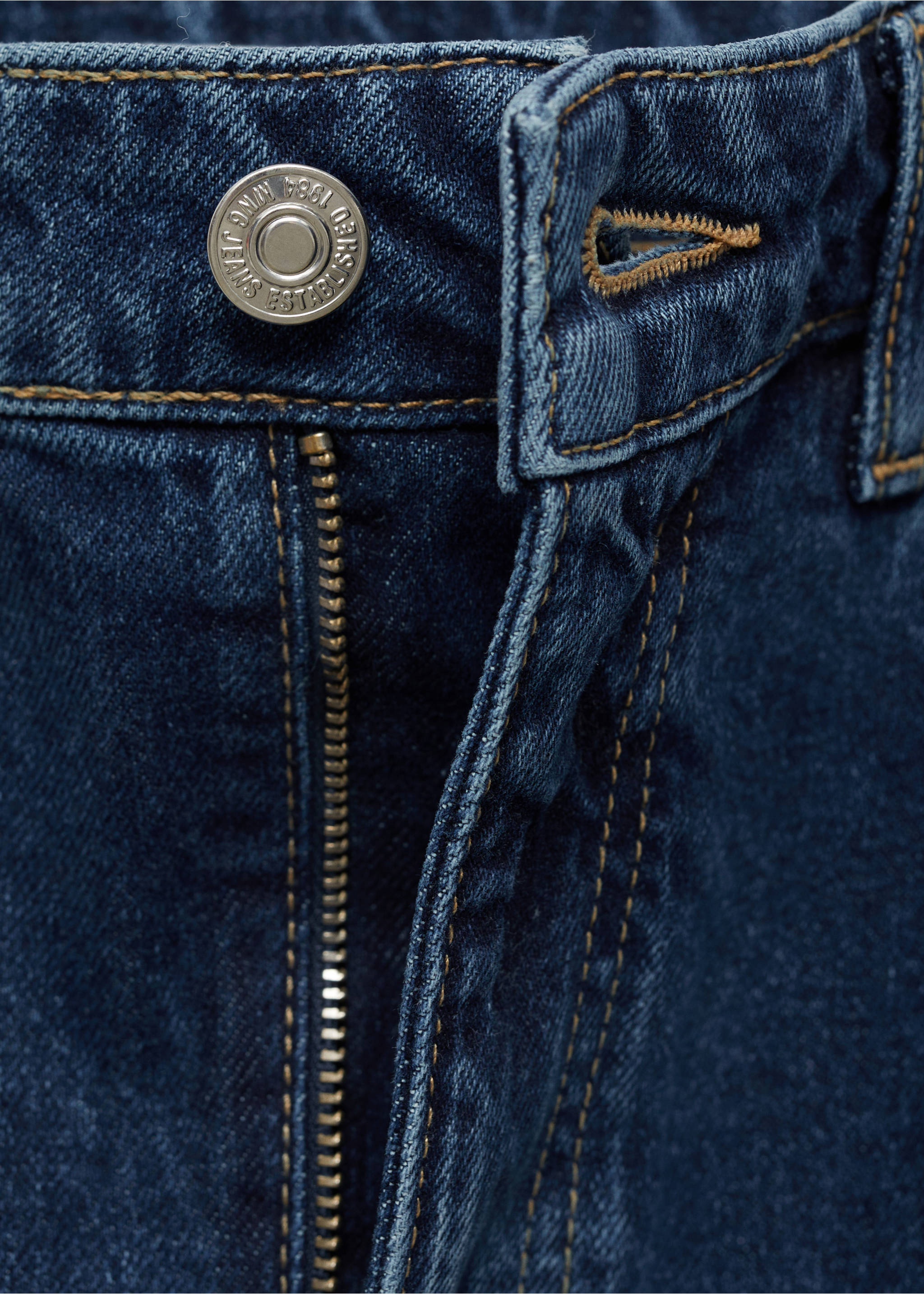 Jupe midi en jean - Détail de l'article 8, Bleu foncé. Ref: 77066007-00.