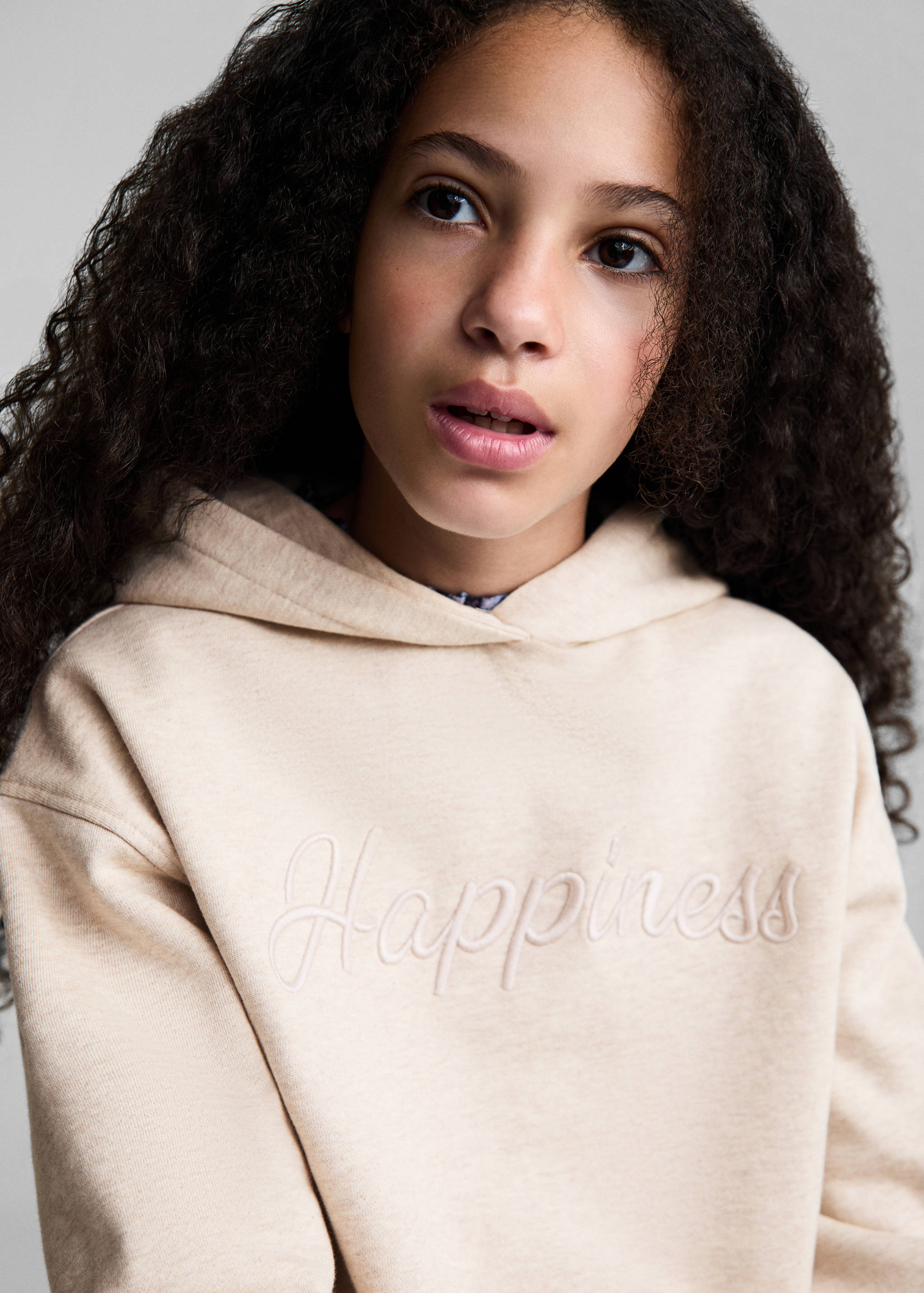 Embroidered detail cotton sweatshirt - Details of the article 1
