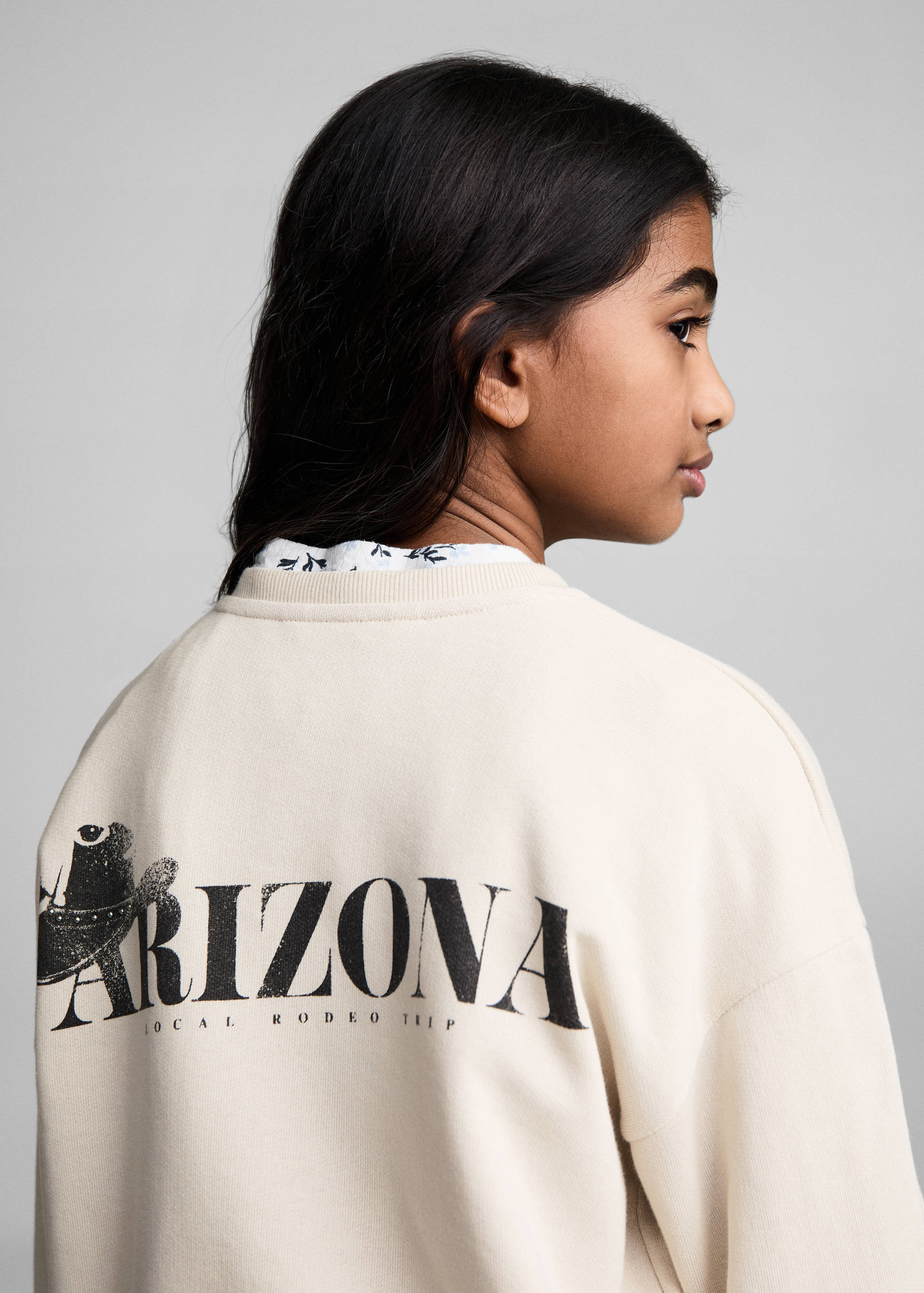 Printed cotton sweatshirt - Reverse of the article