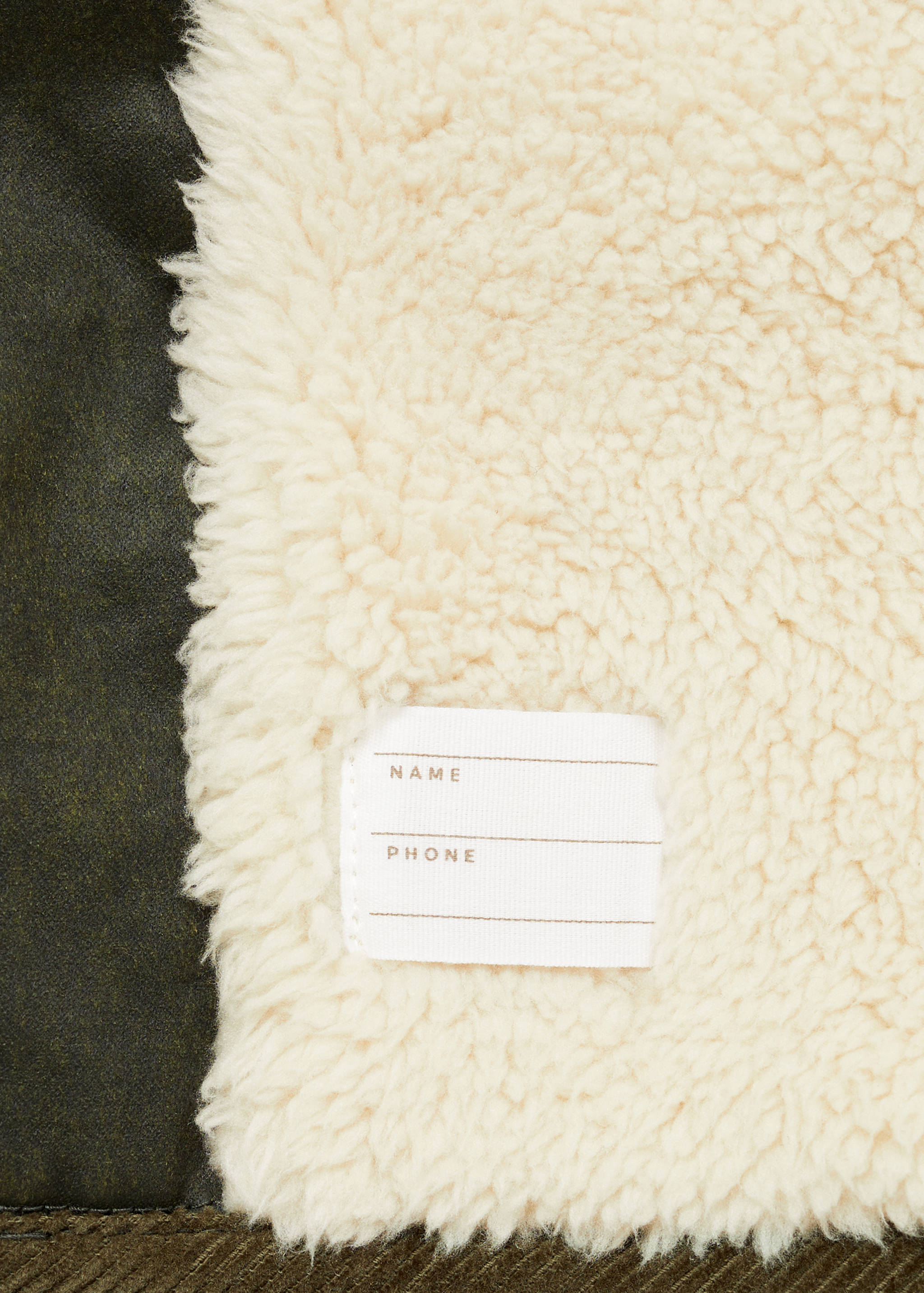 Waxed-effect barn jacket with sheepskin interior - Details of the article 0